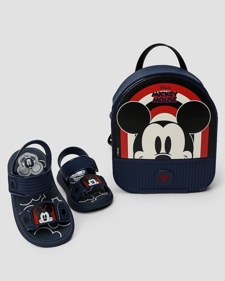 Riachuelo Sandália papete infantil Disney Mickey com mochila