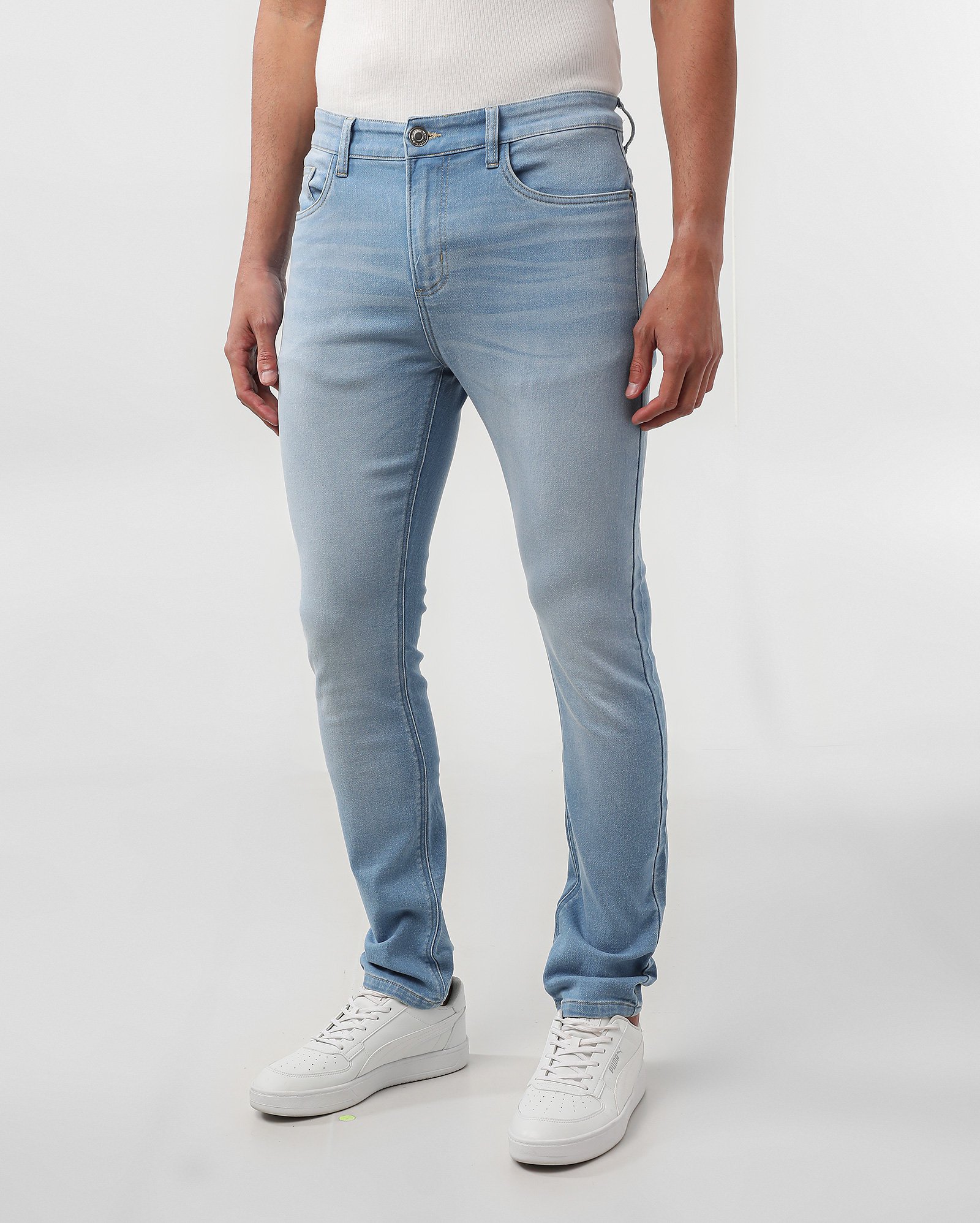 Calça jeans masculina Comfy skinny denim claro | Pool Jeans