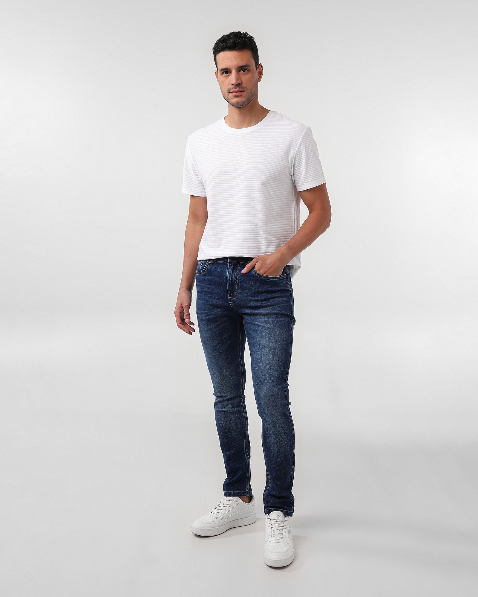 Calça jeans masculina Comfy skinny denim escuro | Pool Jeans