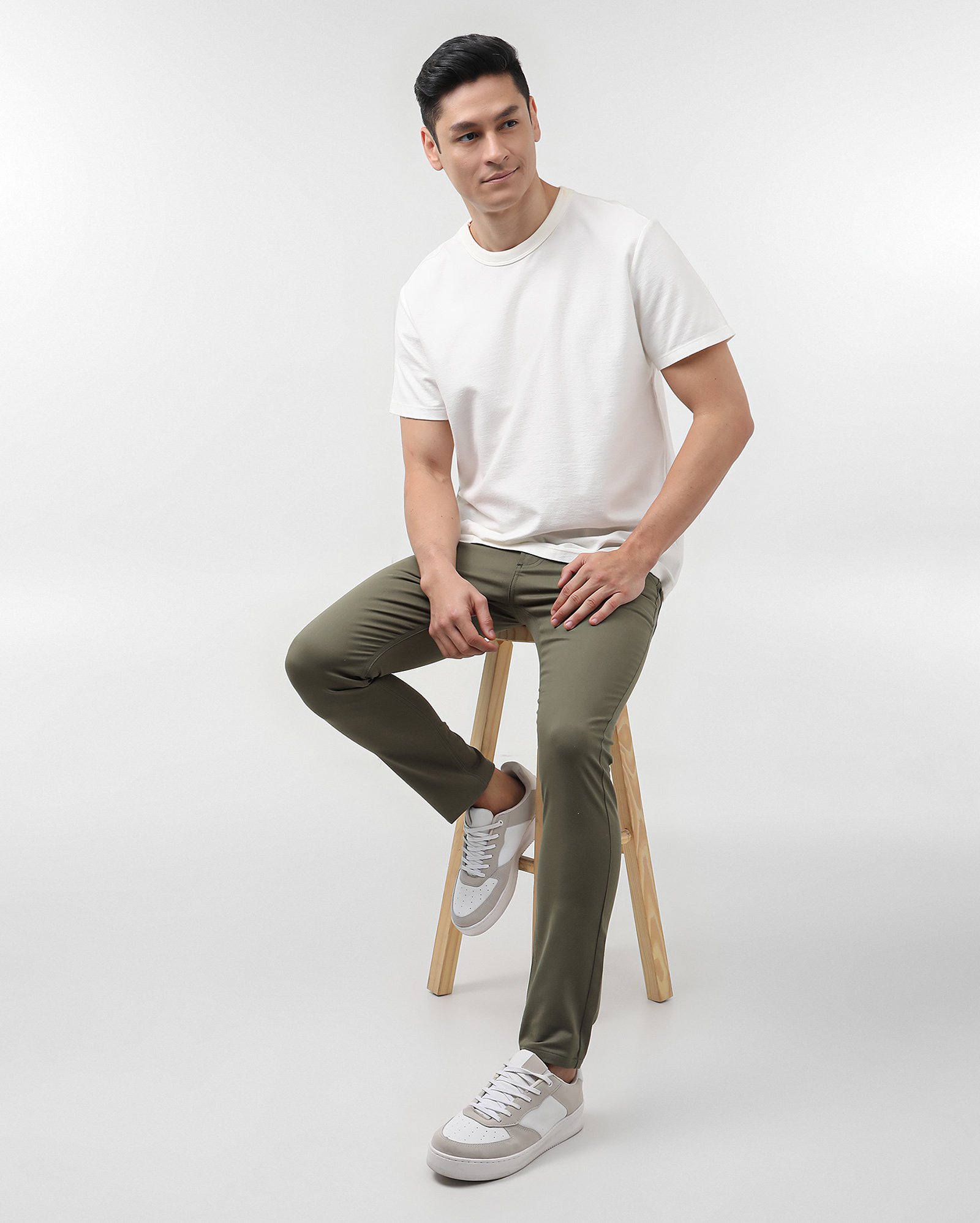 Calça jeans masculina Comfy skinny - Verde Musgo | Pool Jeans