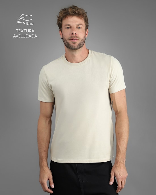 Camiseta masculina Tech UltraSoft - Bege Claro
