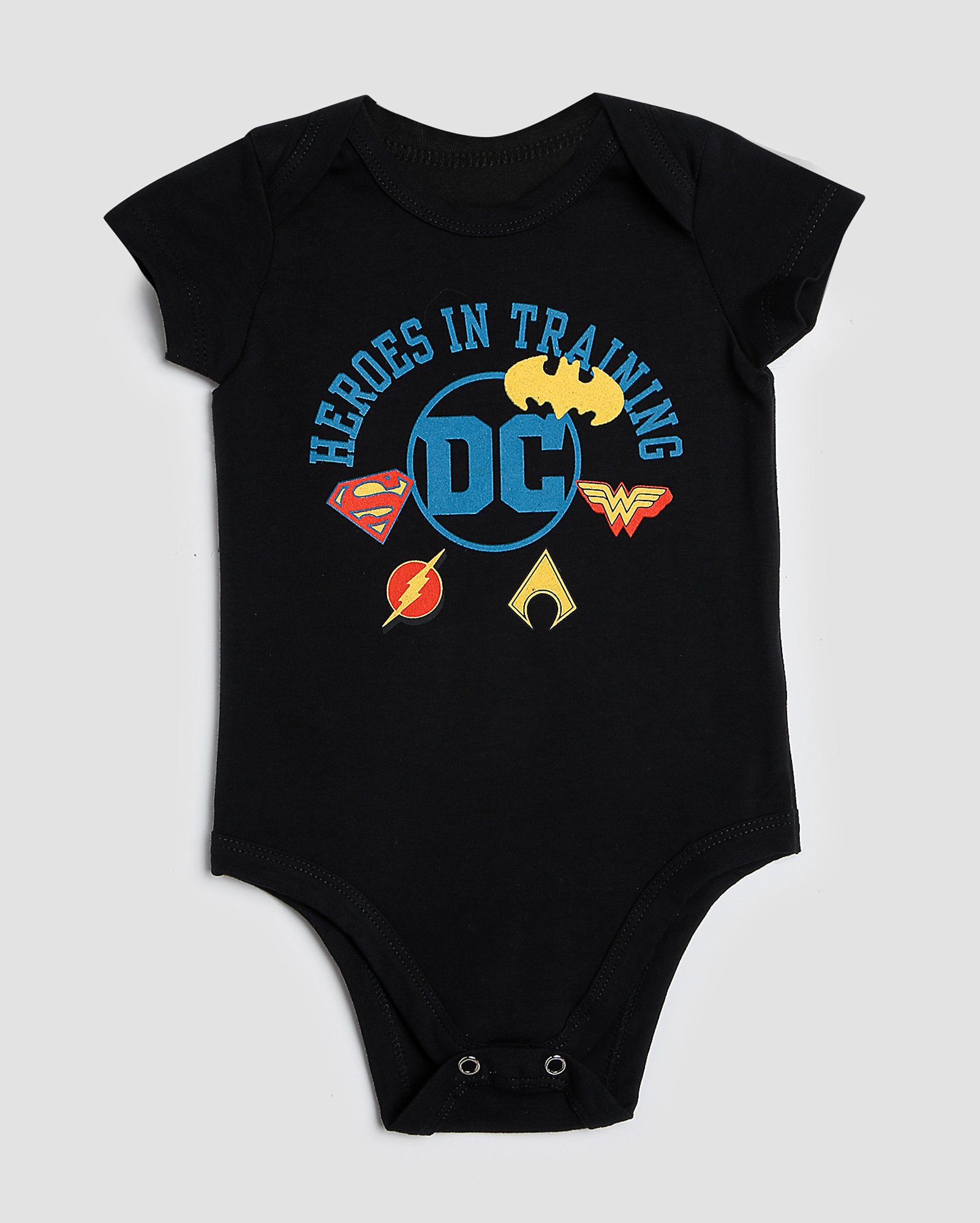 Body bebê manga curta heros in trainning preto | FANLAB