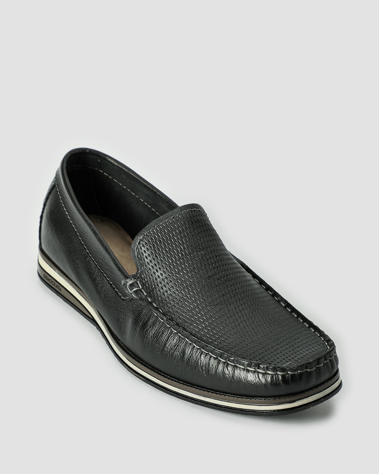 Sapato dockside masculino Ted preto | Democrata