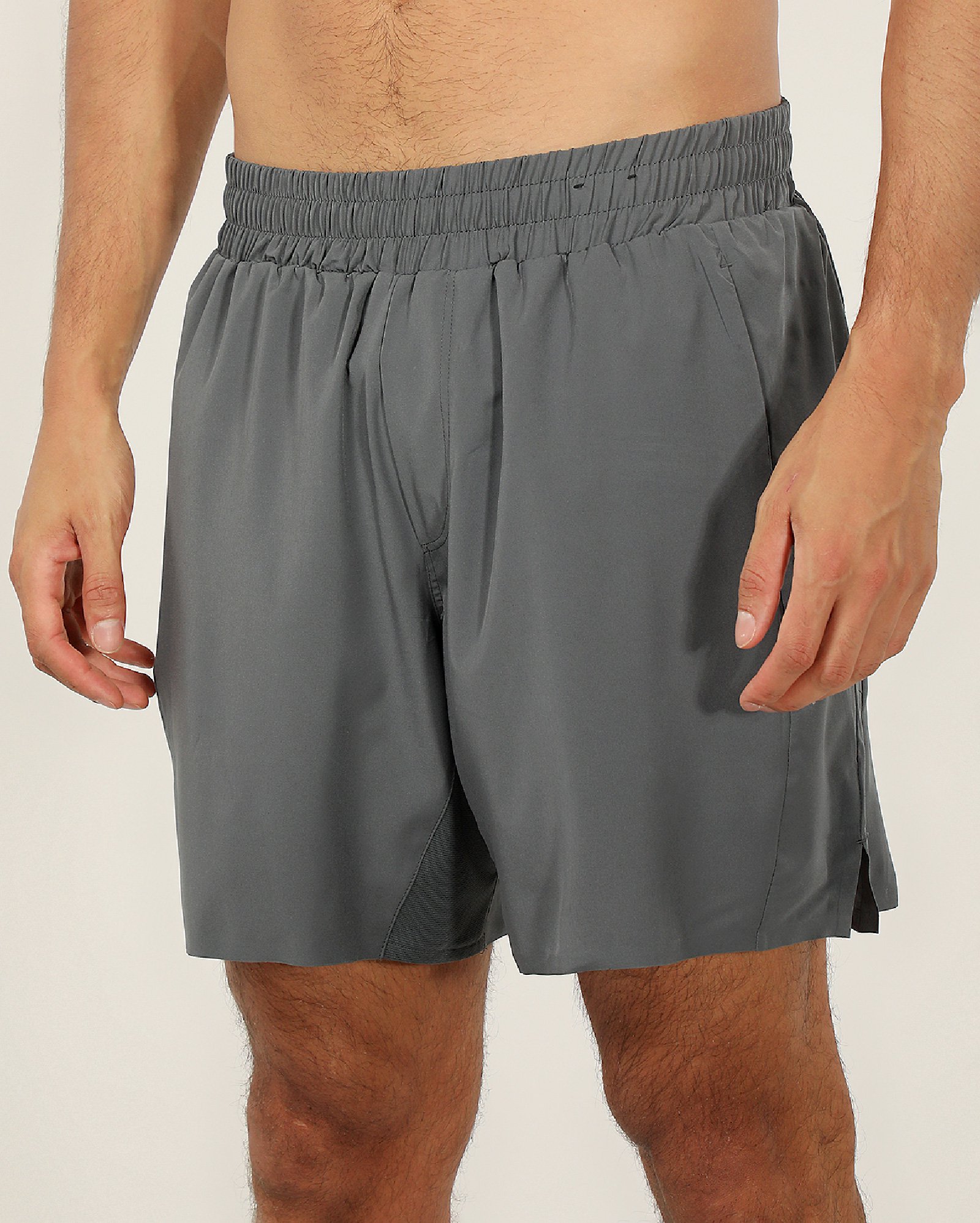 Bermuda masculina de treino com short interno - Cinza | Body Work