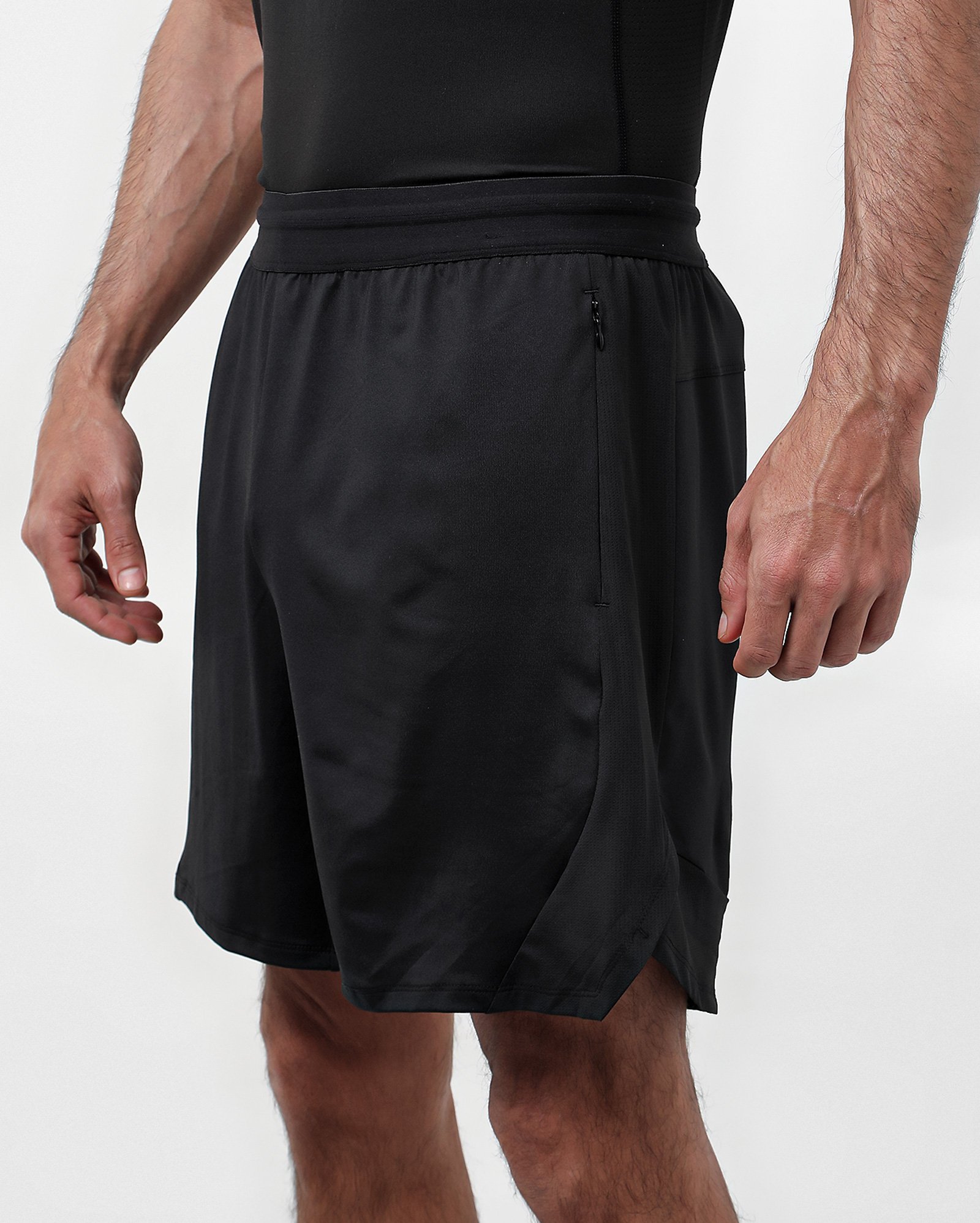 Bermuda masculina de treino com recorte - Preto | BodyWork by Riachuelo