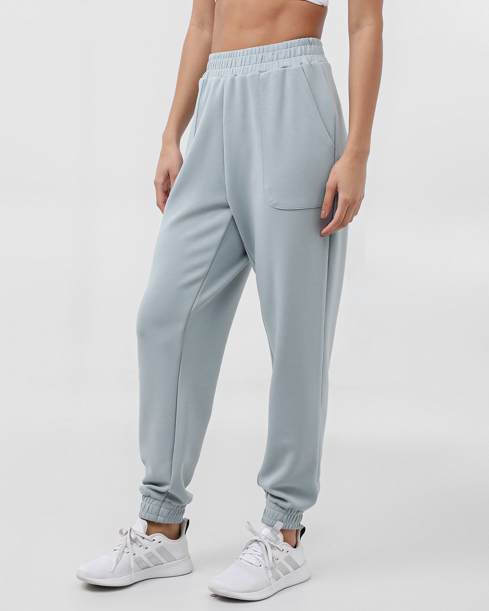 Calça esportiva feminina Soft Scuba jogger - Azul Claro | BodyWork by Riachuelo