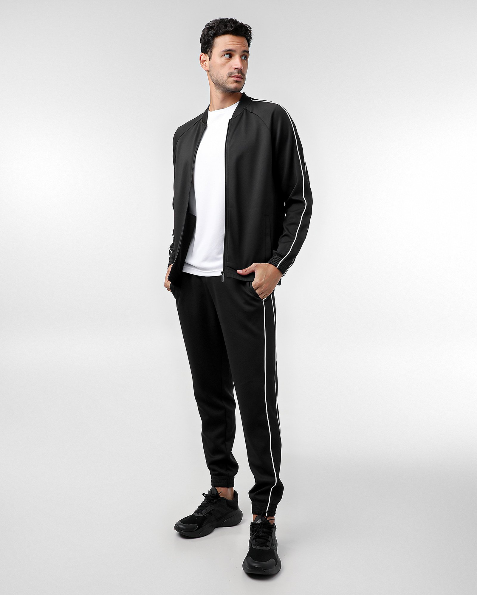 Calça esportiva masculina jogger com viés - Preto | BodyWork by Riachuelo