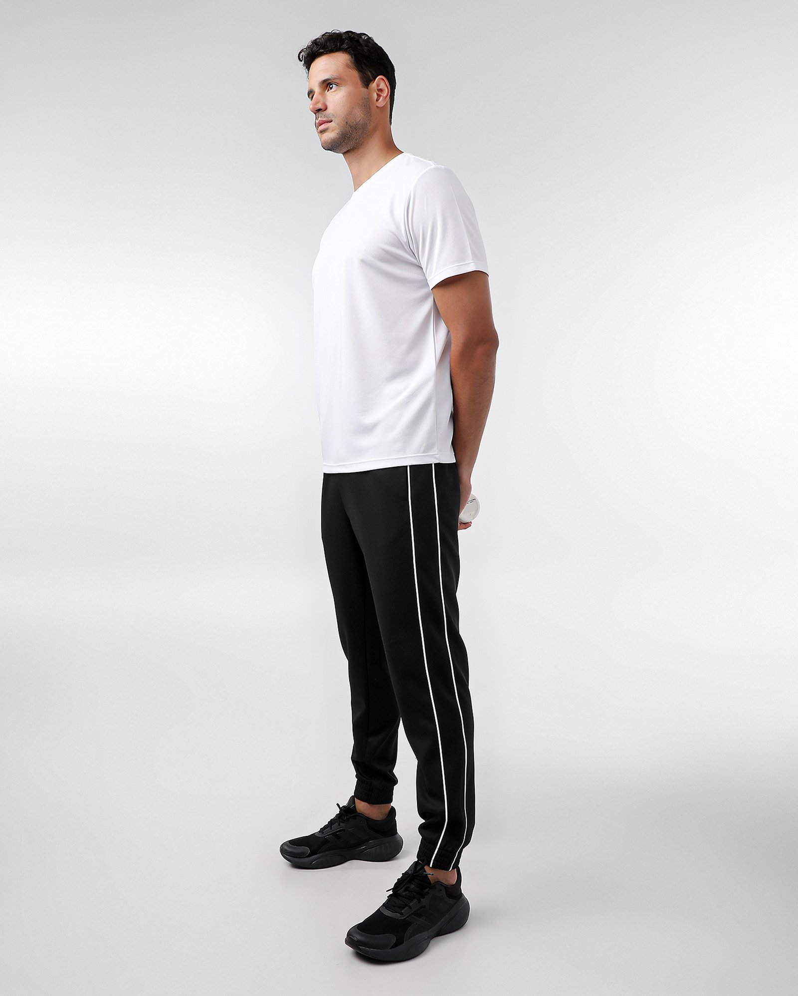 Calça esportiva masculina jogger com viés - Preto | BodyWork by Riachuelo