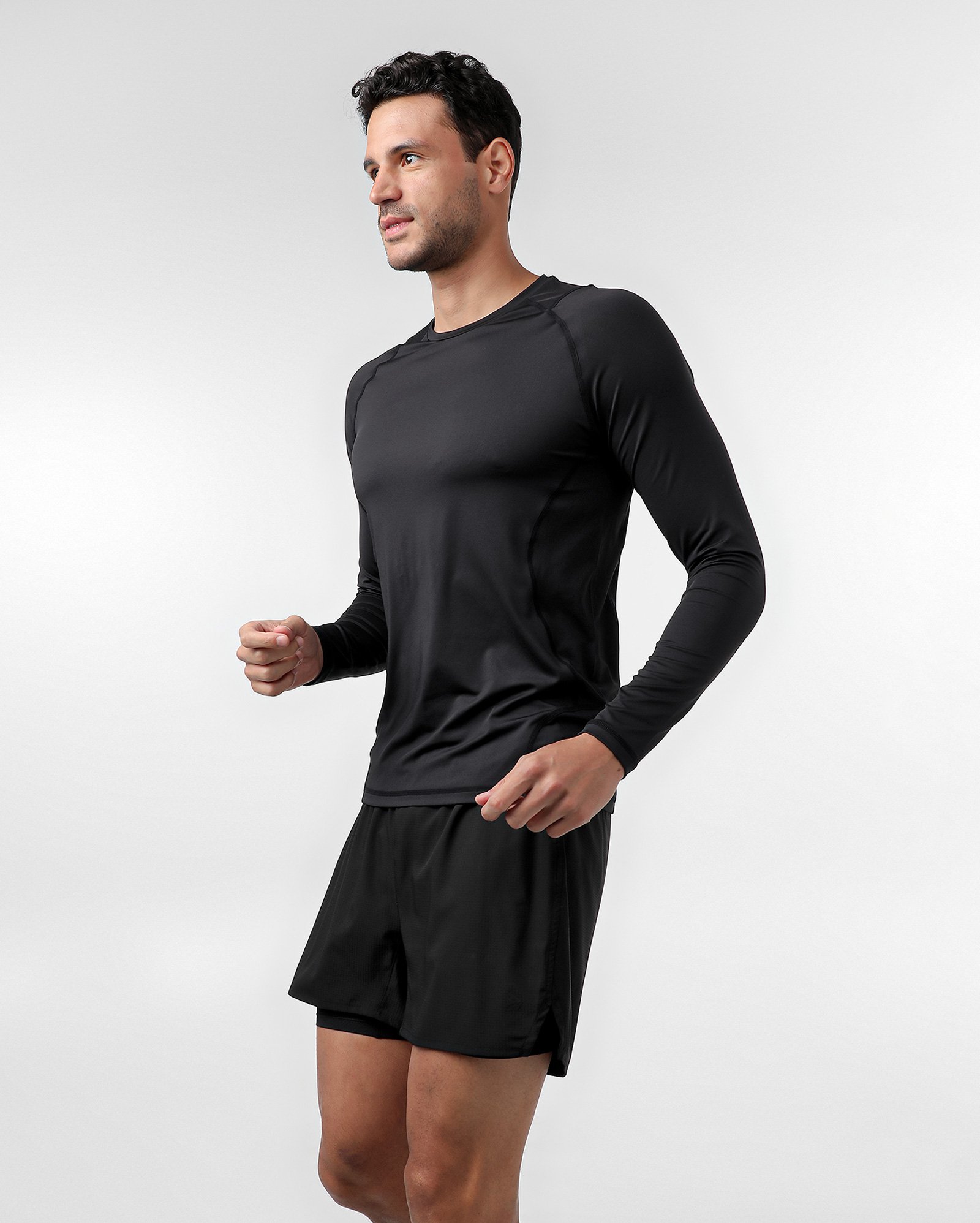 Bermuda masculina de corrida short interno - Preto | BodyWork by Riachuelo