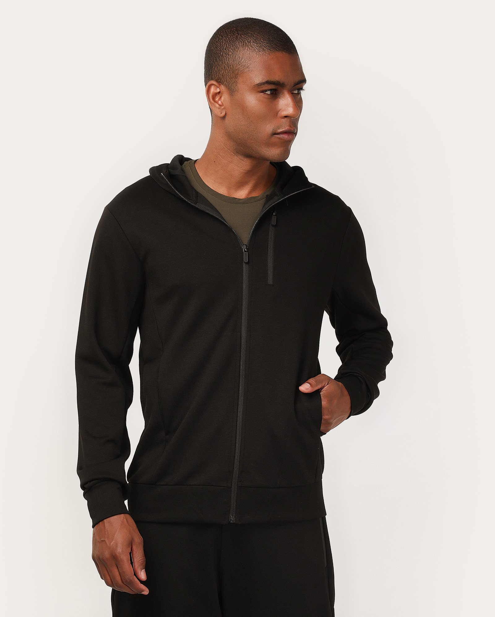 Blusa de moletom masculina Scuba com capuz - Preto | BodyWork by Riachuelo