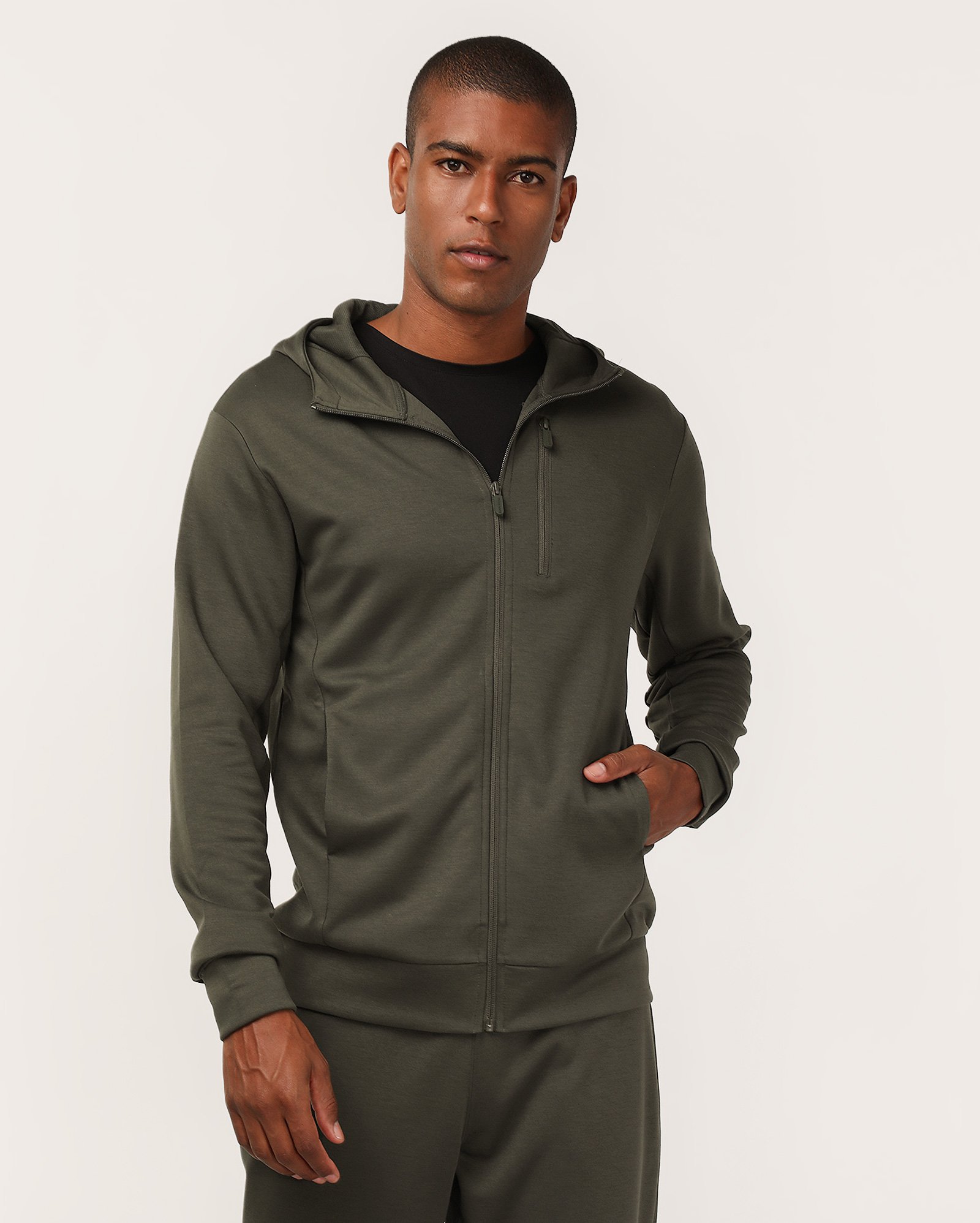 Blusa de moletom masculina Scuba com capuz - Verde Musgo | BodyWork by Riachuelo