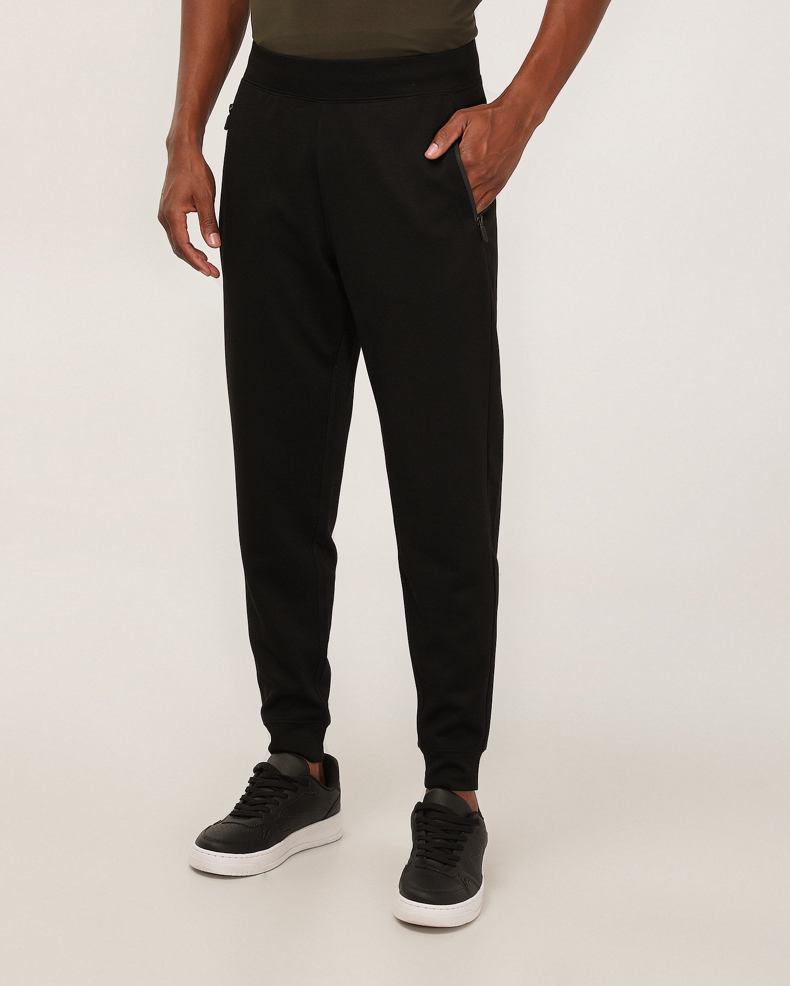 Calça esportiva masculina Scuba bolso de zíper - Preto | BodyWork by Riachuelo