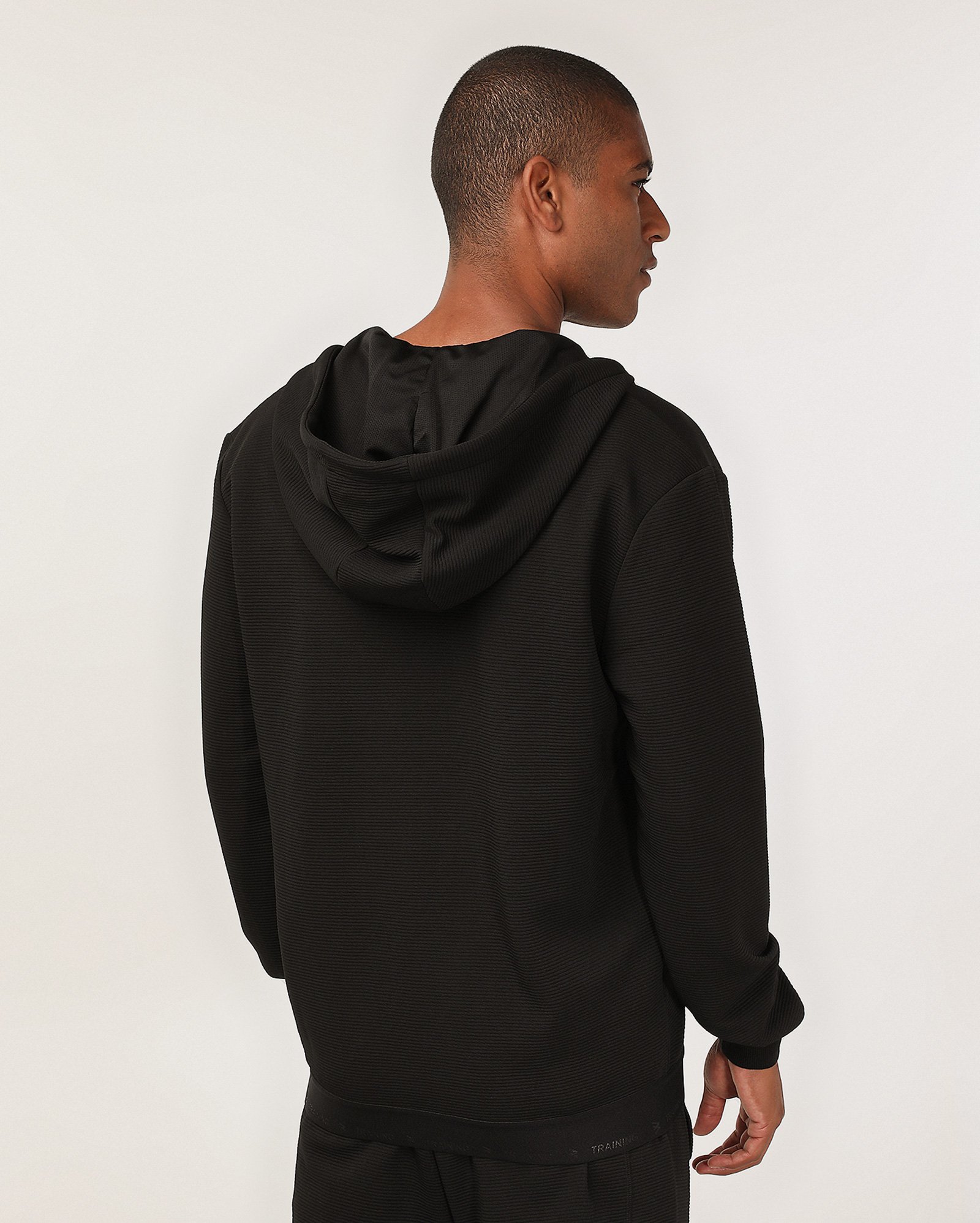 Blusa de moletom masculina canelada preta | BodyWork by Riachuelo