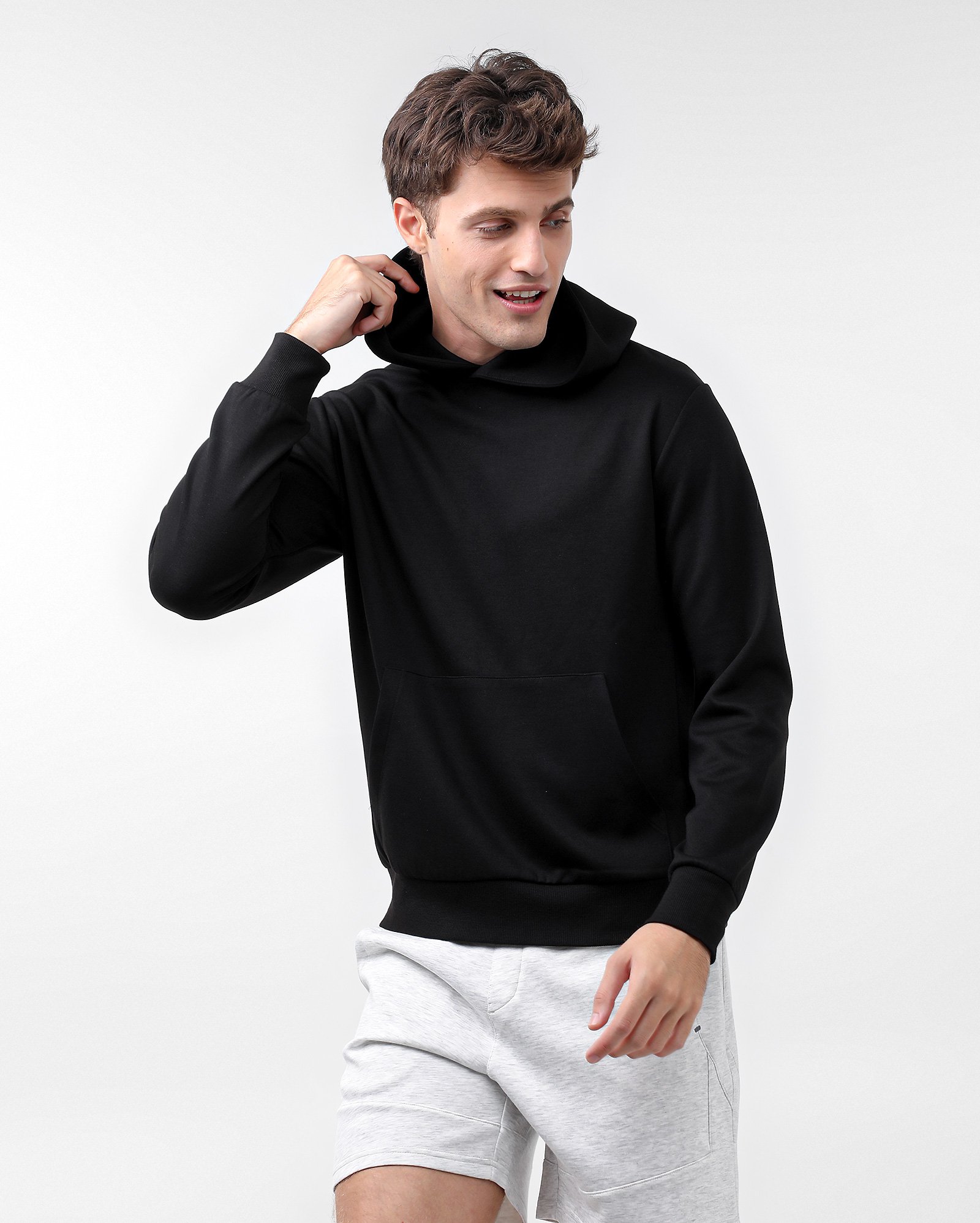 Blusa de moletom masculina Scuba fechada - Preto | BodyWork by Riachuelo