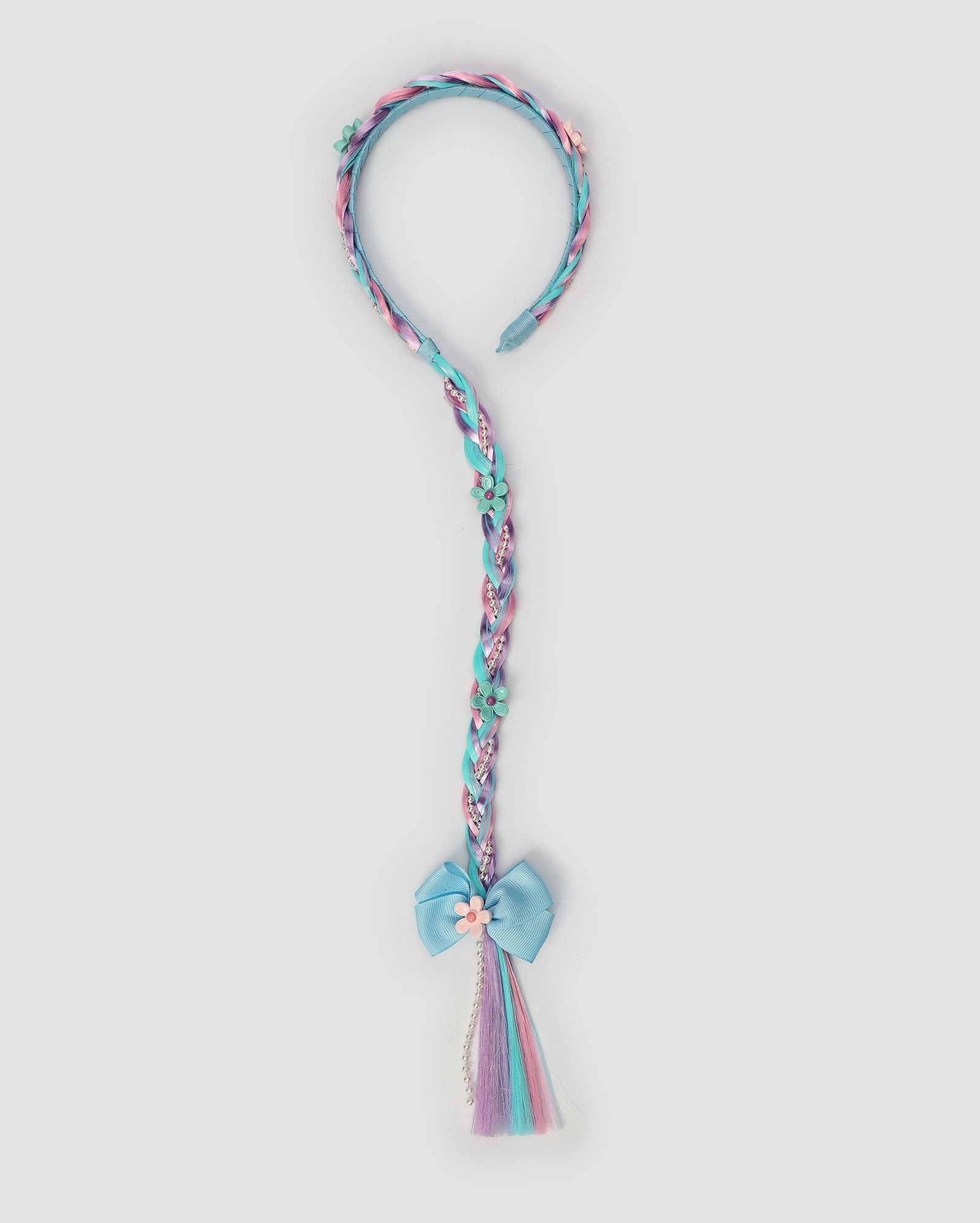 Tiara infantil trança com flores multicor | Accessori by Riachuelo