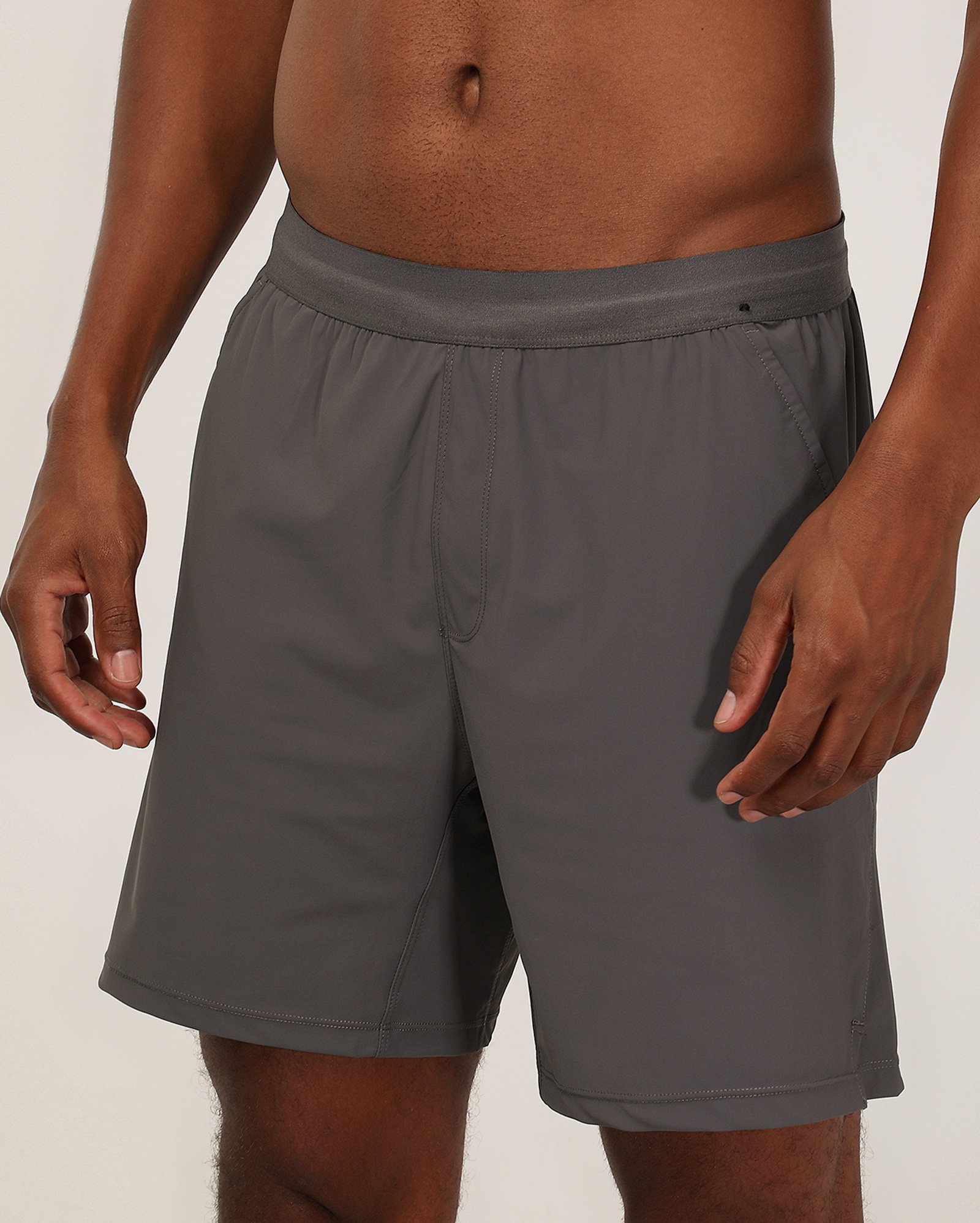 Bermuda esportiva masculina poliamida cós elástico - Cinza | Body Work