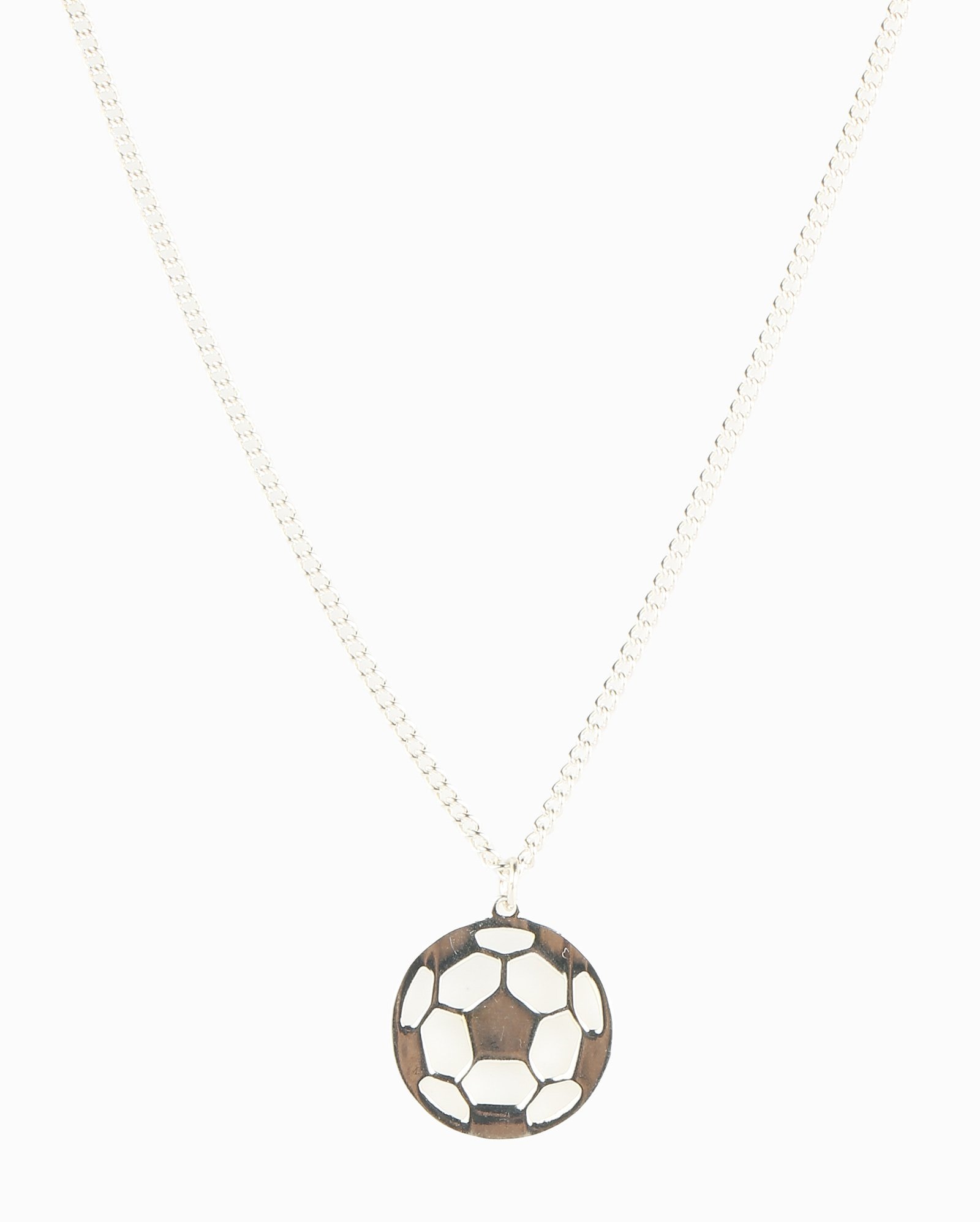 Colar infantil corrente pingente bola de futebol prata | Accessori by Riachuelo