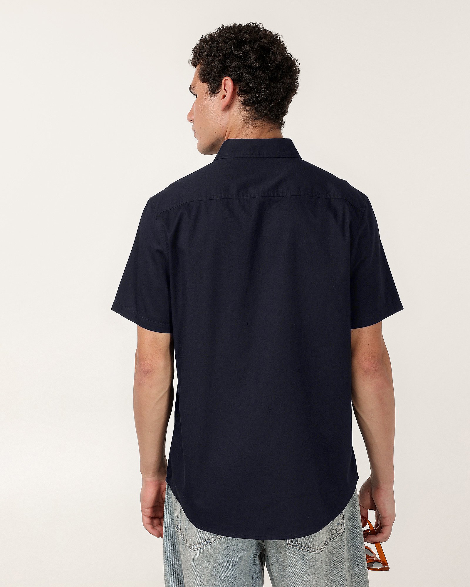 Camisa masculina regular manga curta lisa azul | Original by Riachuelo