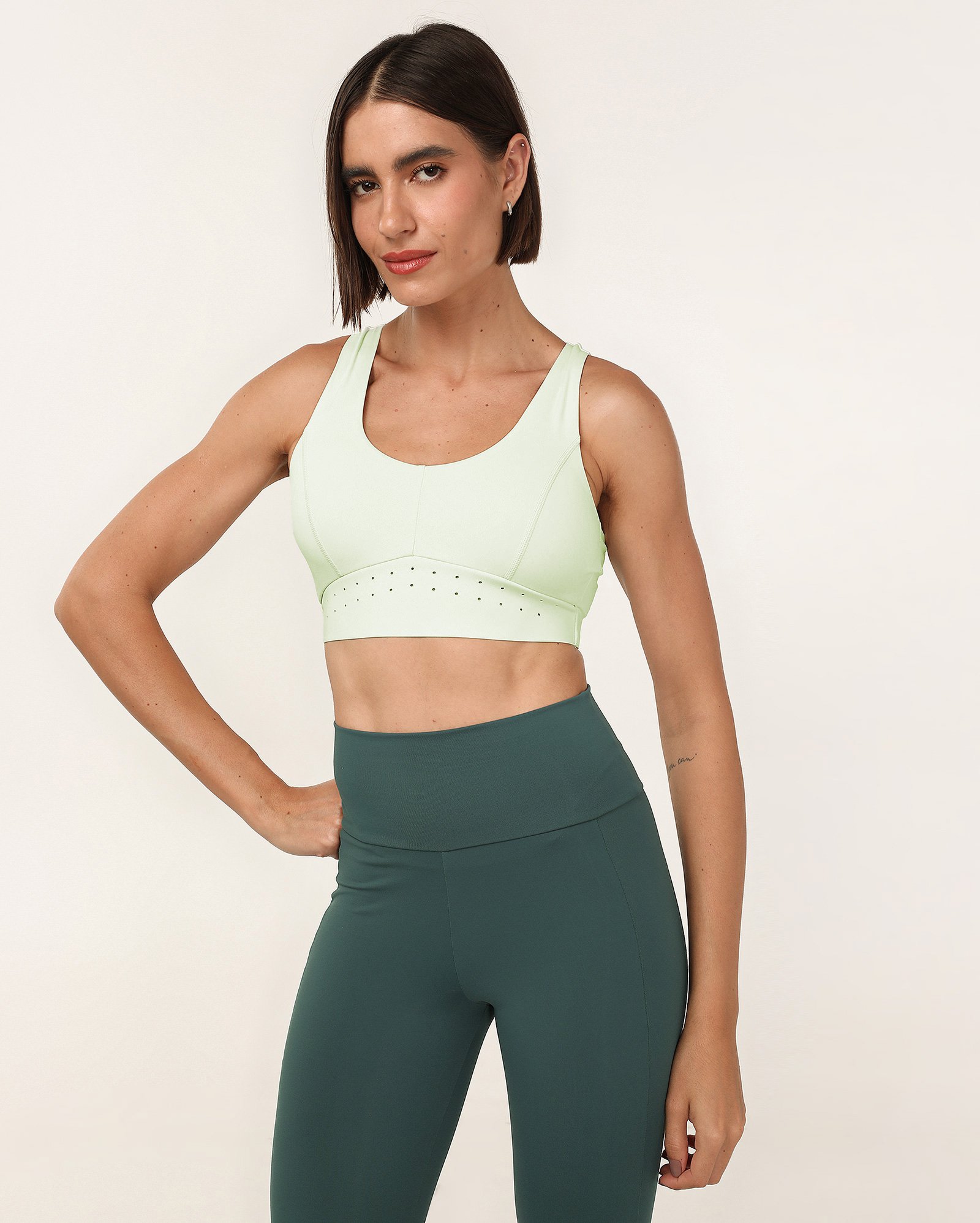 Top esportivo de corrida alta sustentação superfit - Verde Claro | BodyWork by Riachuelo