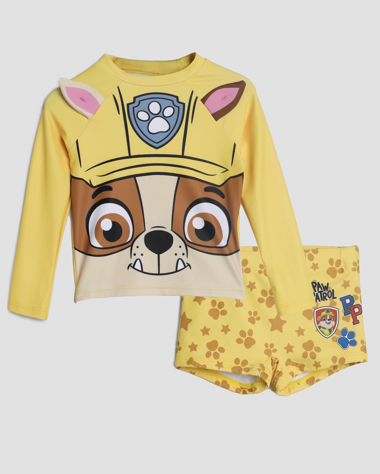 Conjunto de praia infantil Rubble Patrulha Canina 1-6A amarelo | Nickelodeon
