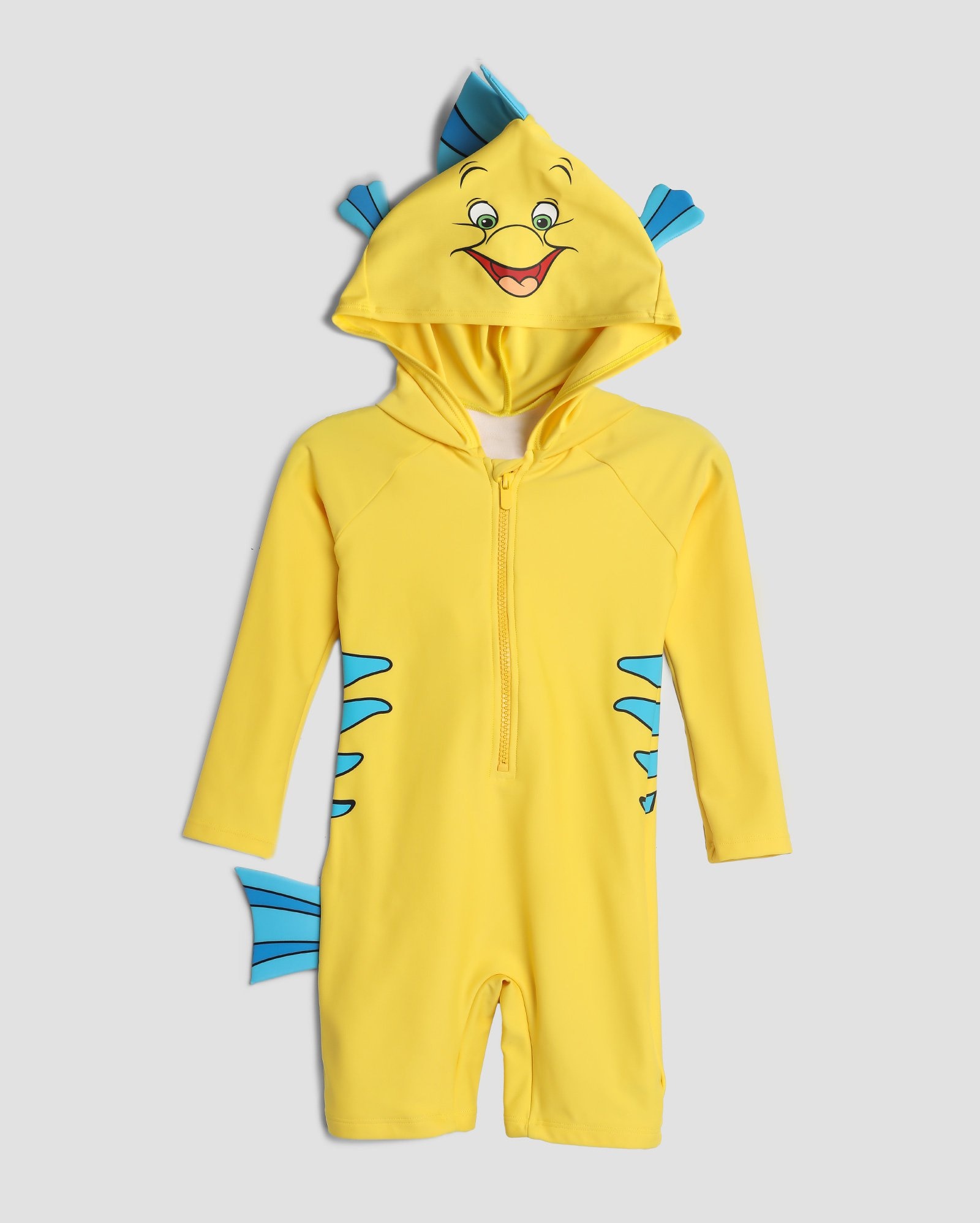 Macacão de praia infantil A Pequena Sereia 1-4A amarelo | Disney