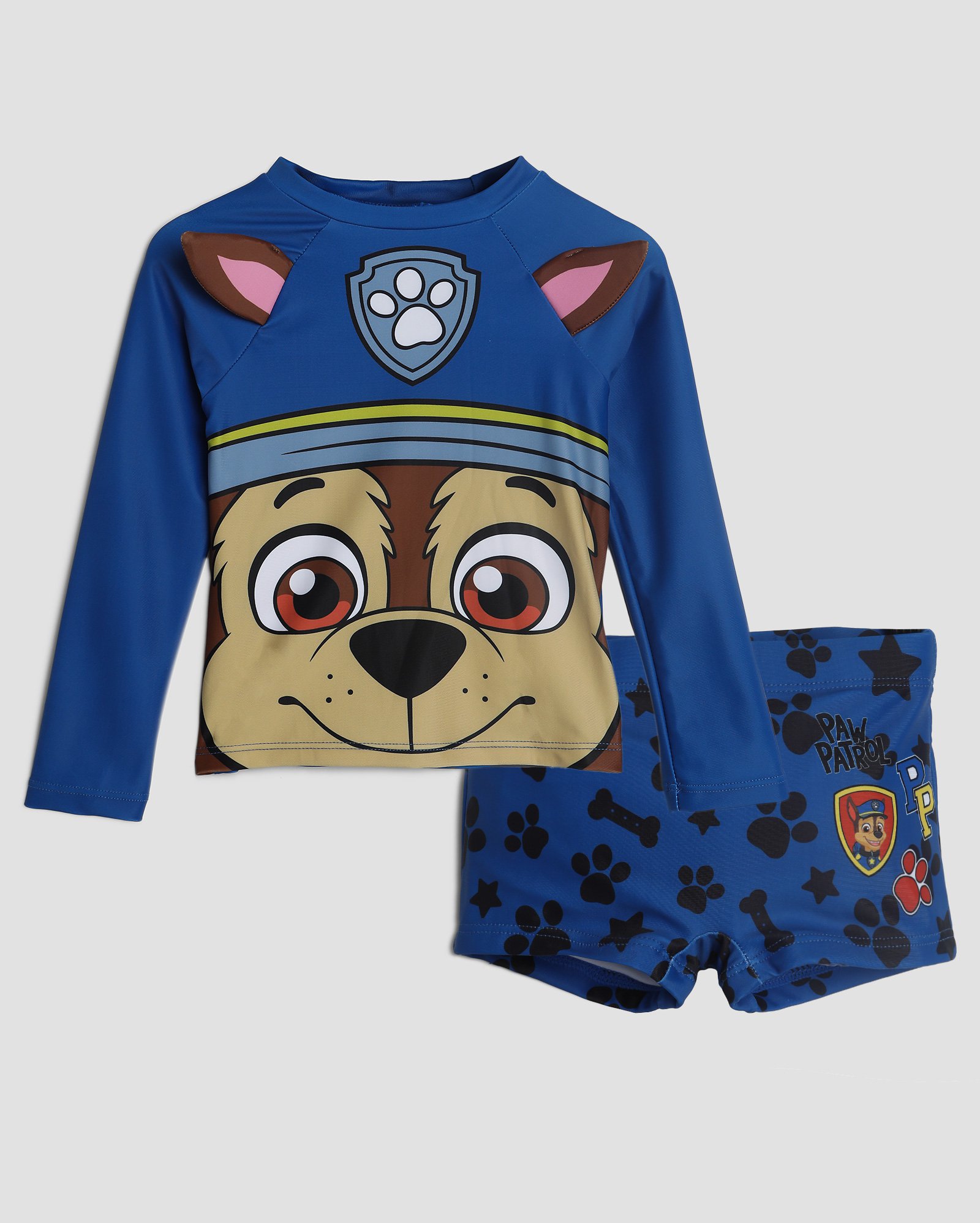 Conjunto de praia infantil Chase Patrulha Canina 1-6A azul | Nickelodeon