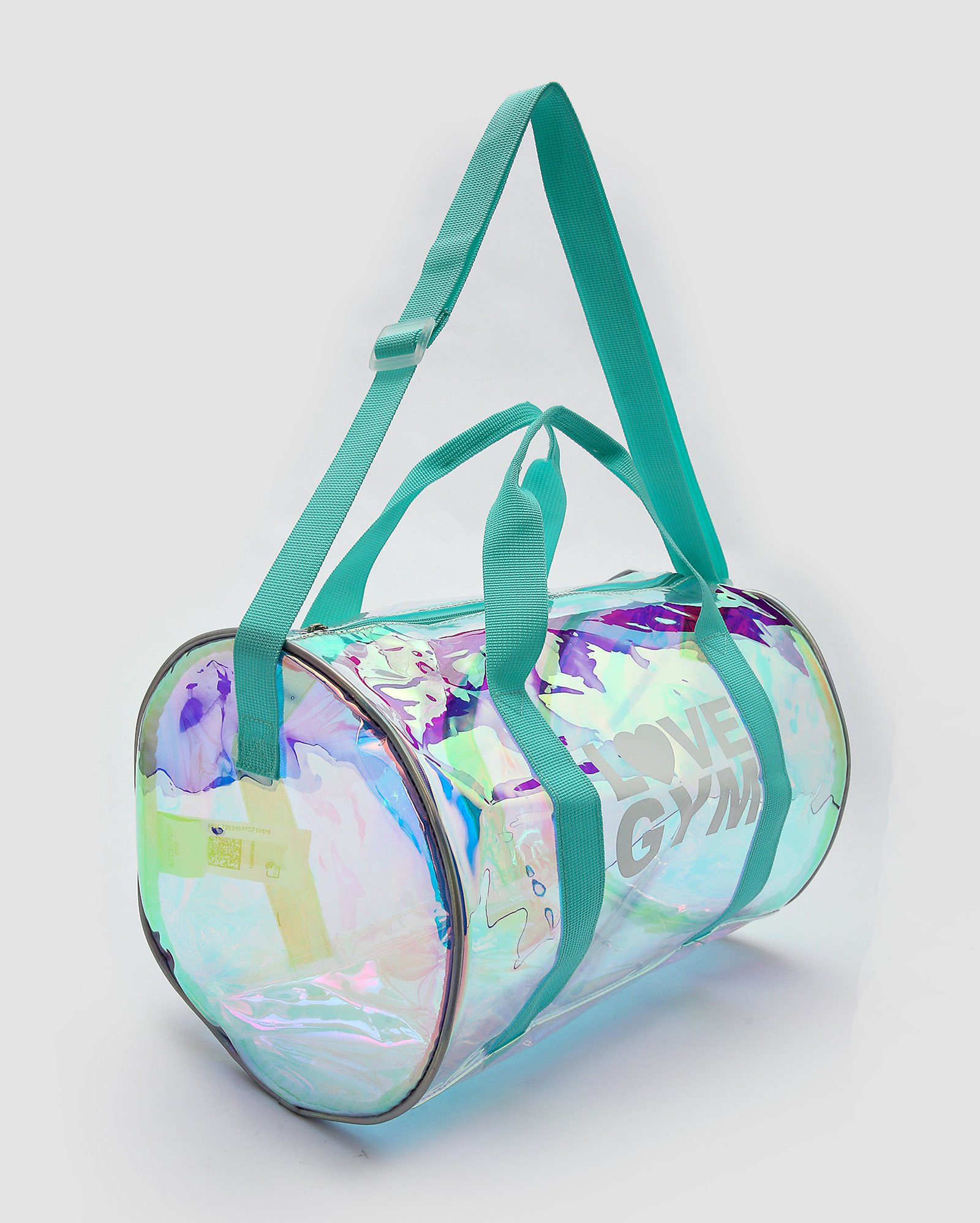 Bolsa infantil cilindro love gym holográfica azul | Accessori by Riachuelo
