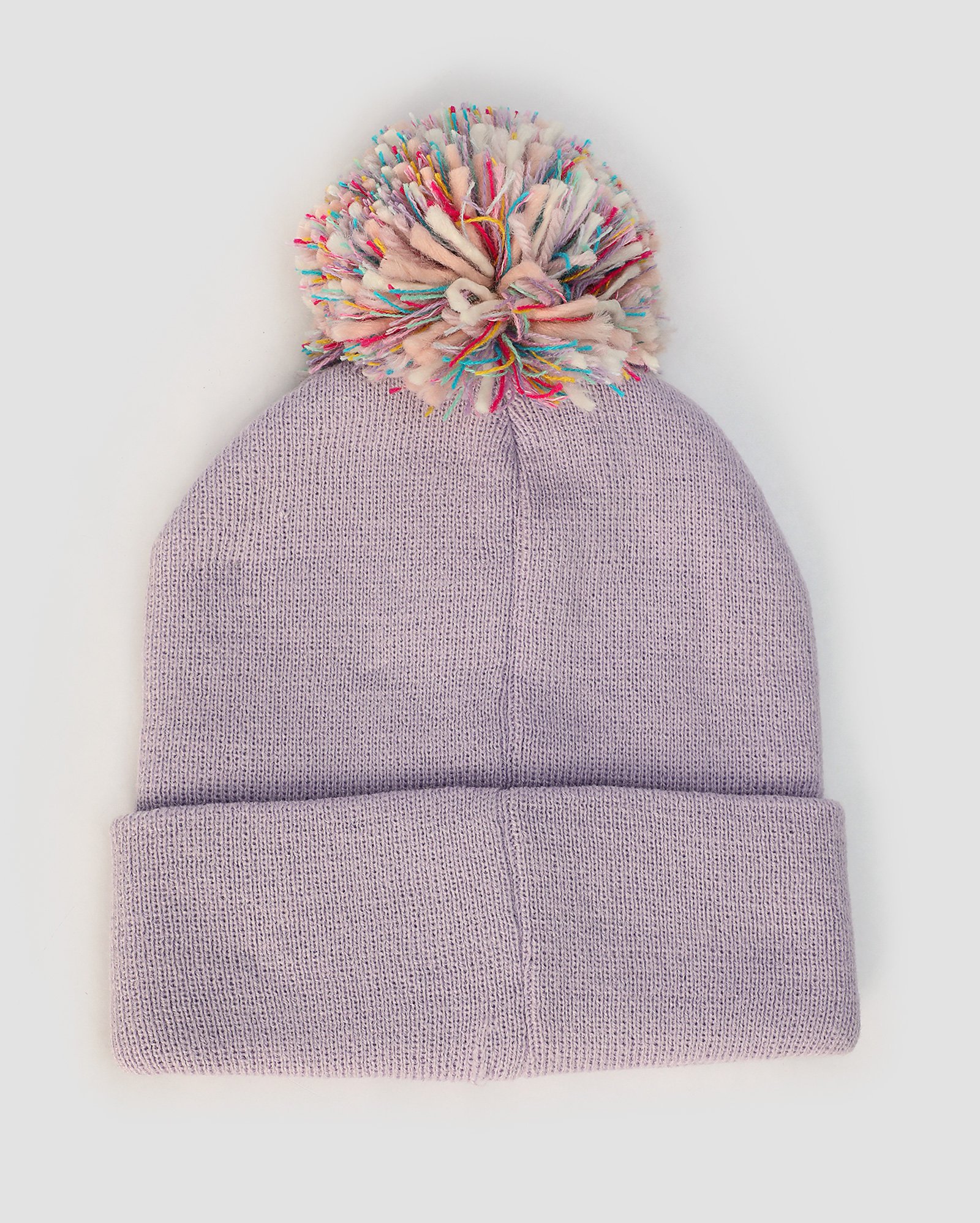 Gorro infantil com arco-íris e pompom lilás | Accessori by Riachuelo