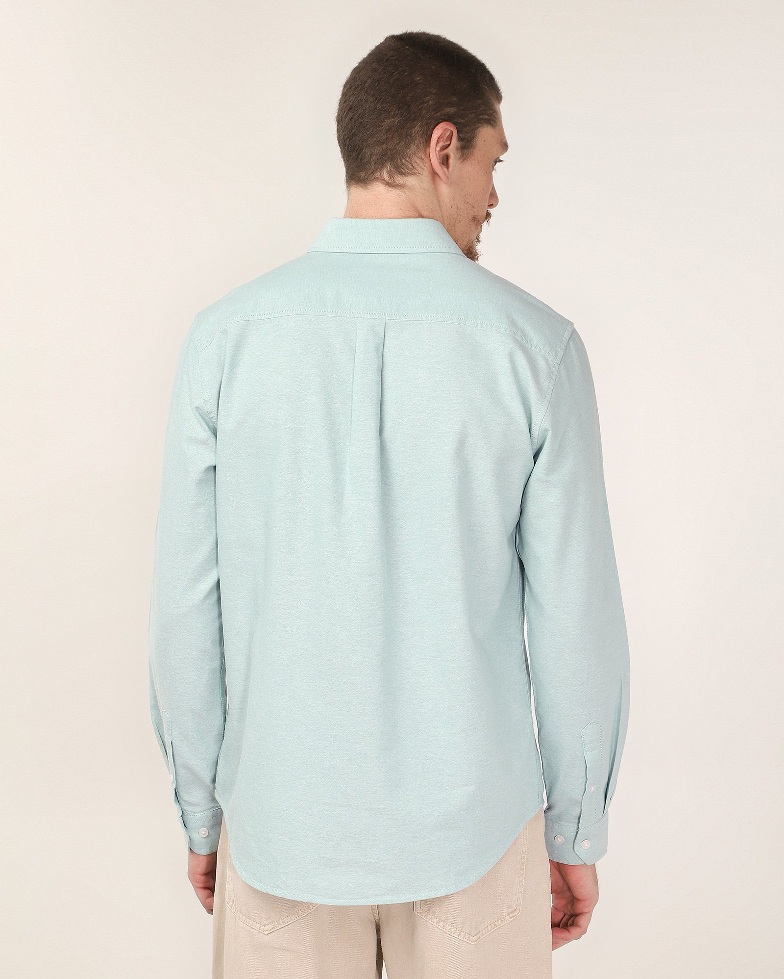 Camisa masculina Oxford manga longa verde - Verde Água | Original by Riachuelo