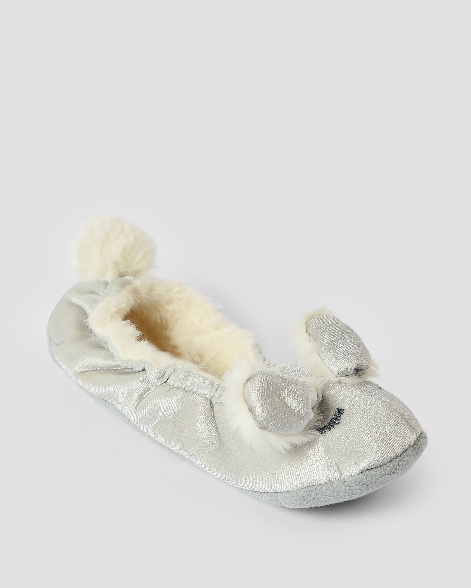 Pantufa feminina slipper de bichinho cinza | Accessori by Riachuelo