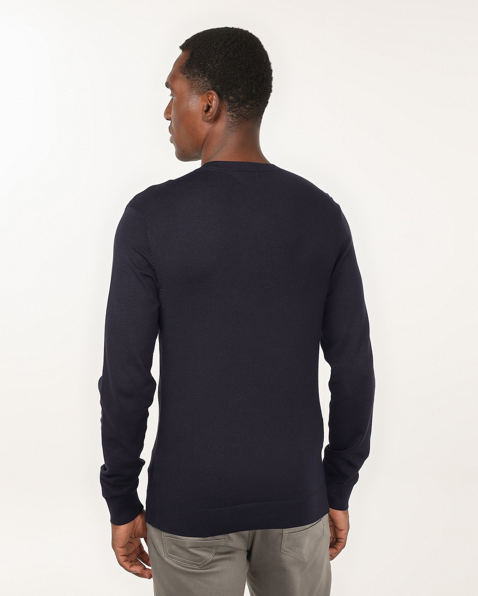 Suéter masculino regular de tricot - Azul Escuro | Original by Riachuelo