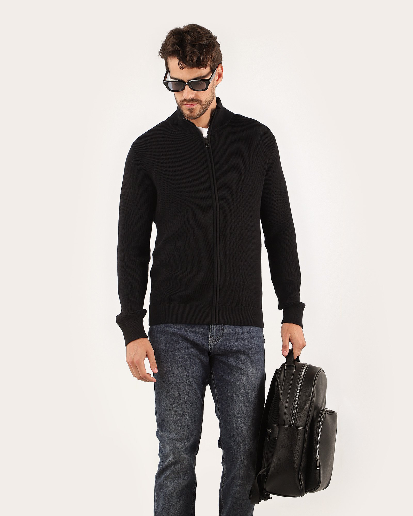 Blusa masculina tricot regular gola alta preto | Original by Riachuelo