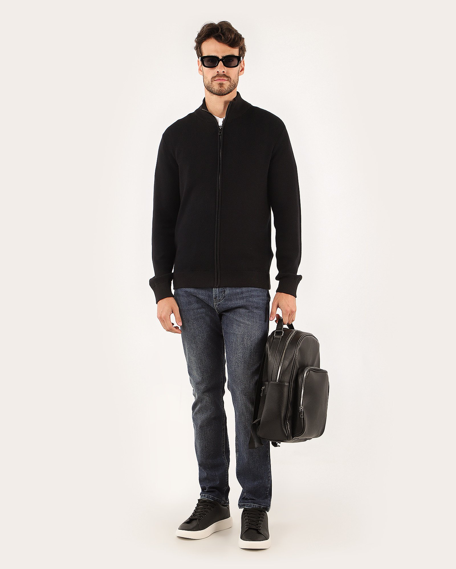 Blusa masculina tricot regular gola alta preto | Original by Riachuelo