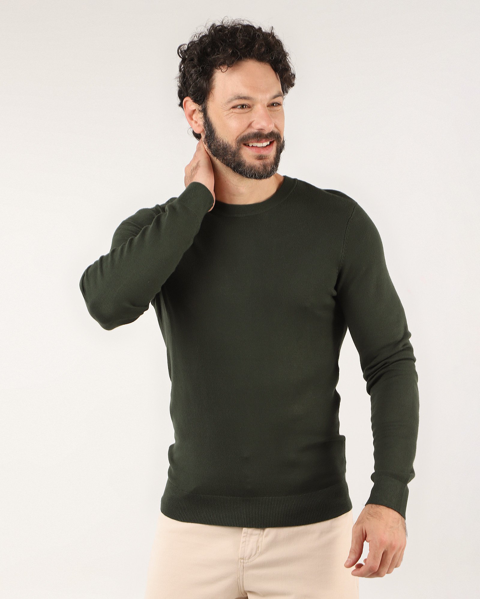 Suéter masculino regular - Verde Escuro | Original by Riachuelo