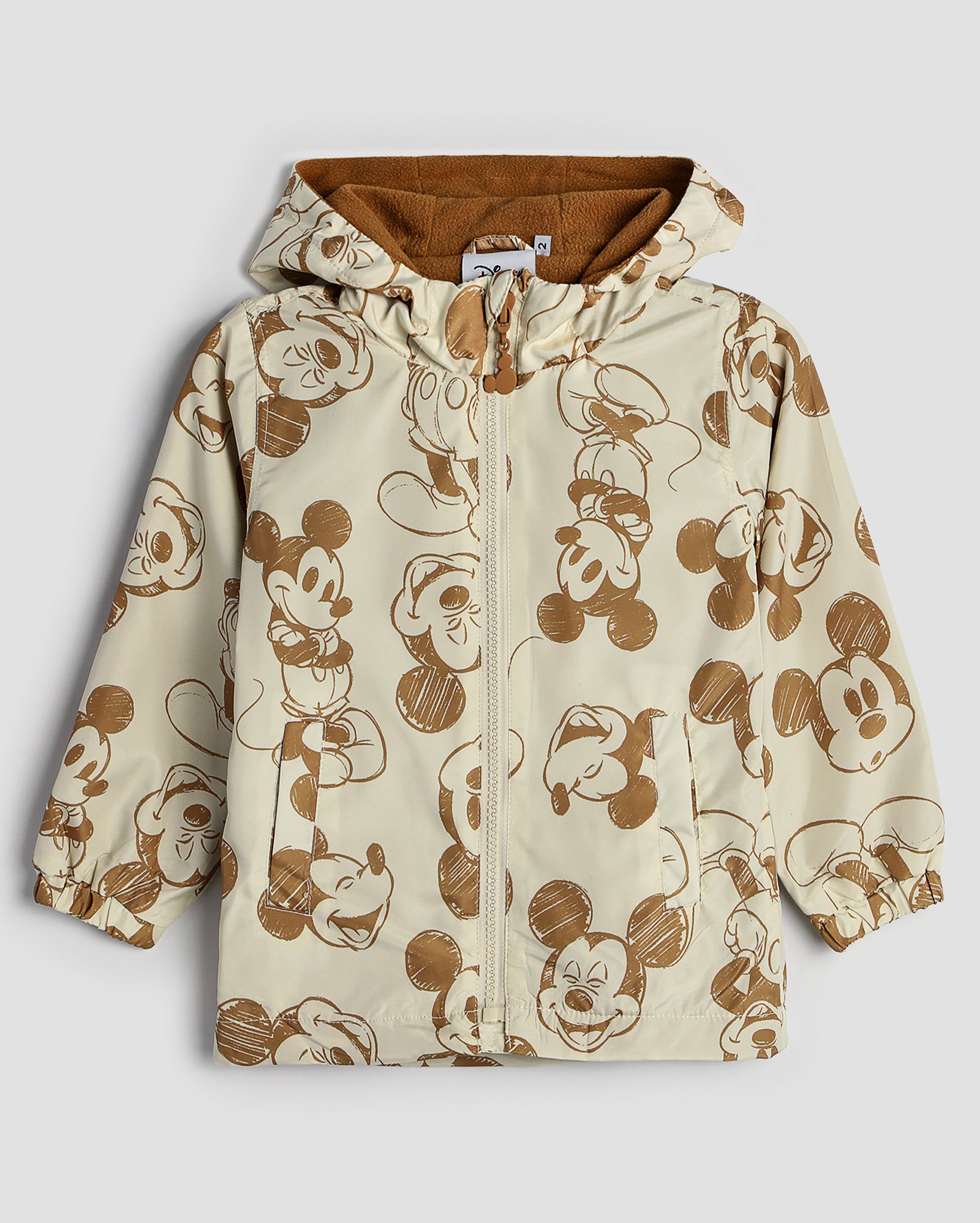 Jaqueta corta vento infantil Mickey com capuz 1-4A bege | Disney