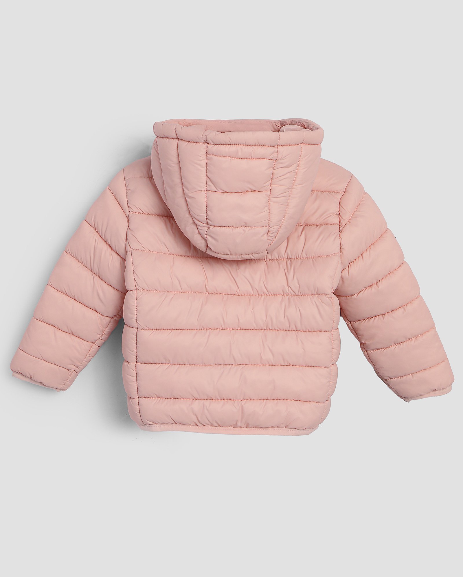 Jaqueta puffer infantil com capuz 1-4A rosa - Rosa Claro | Pool Kids