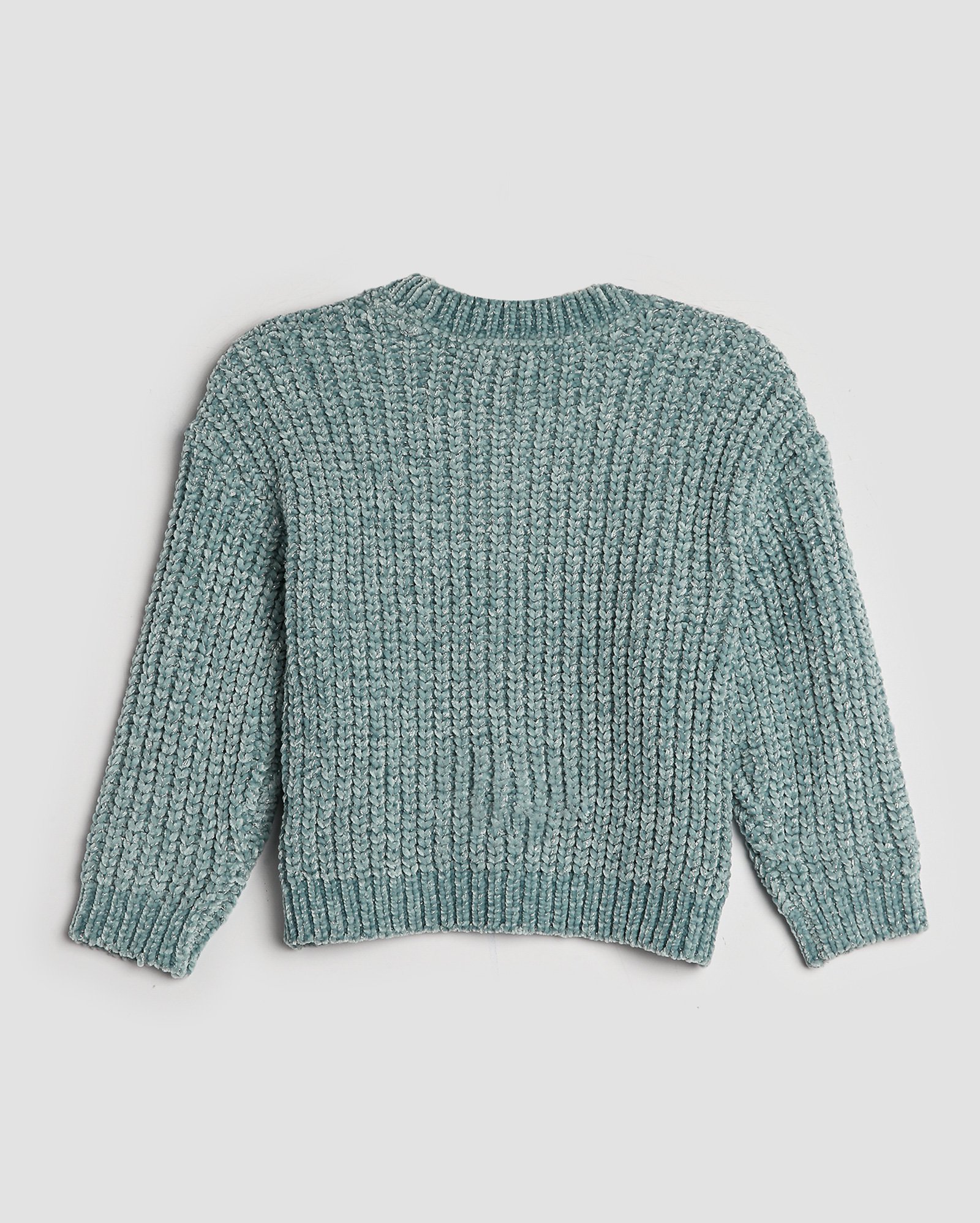 Suéter infantil tricot com fios de brilho 1-4A azul | Pool Kids