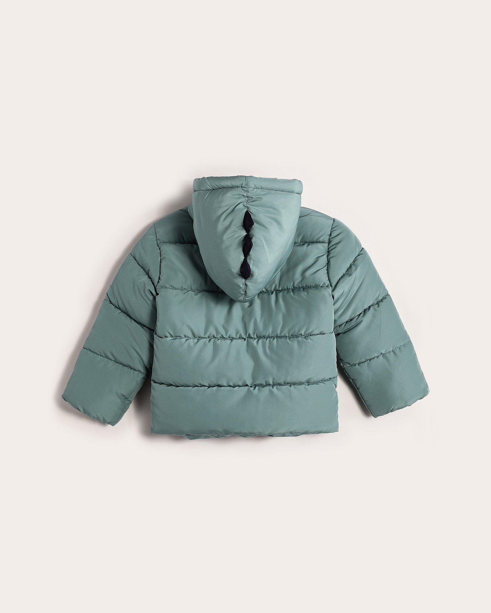 Jaqueta puffer infantil com capuz dino 1-4A verde | Pool Kids