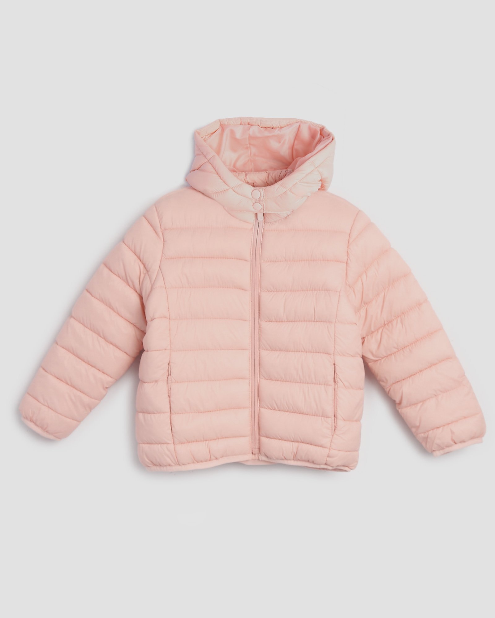 Jaqueta puffer infantil com capuz 4-10A rosa - Rosa Claro | Pool Kids
