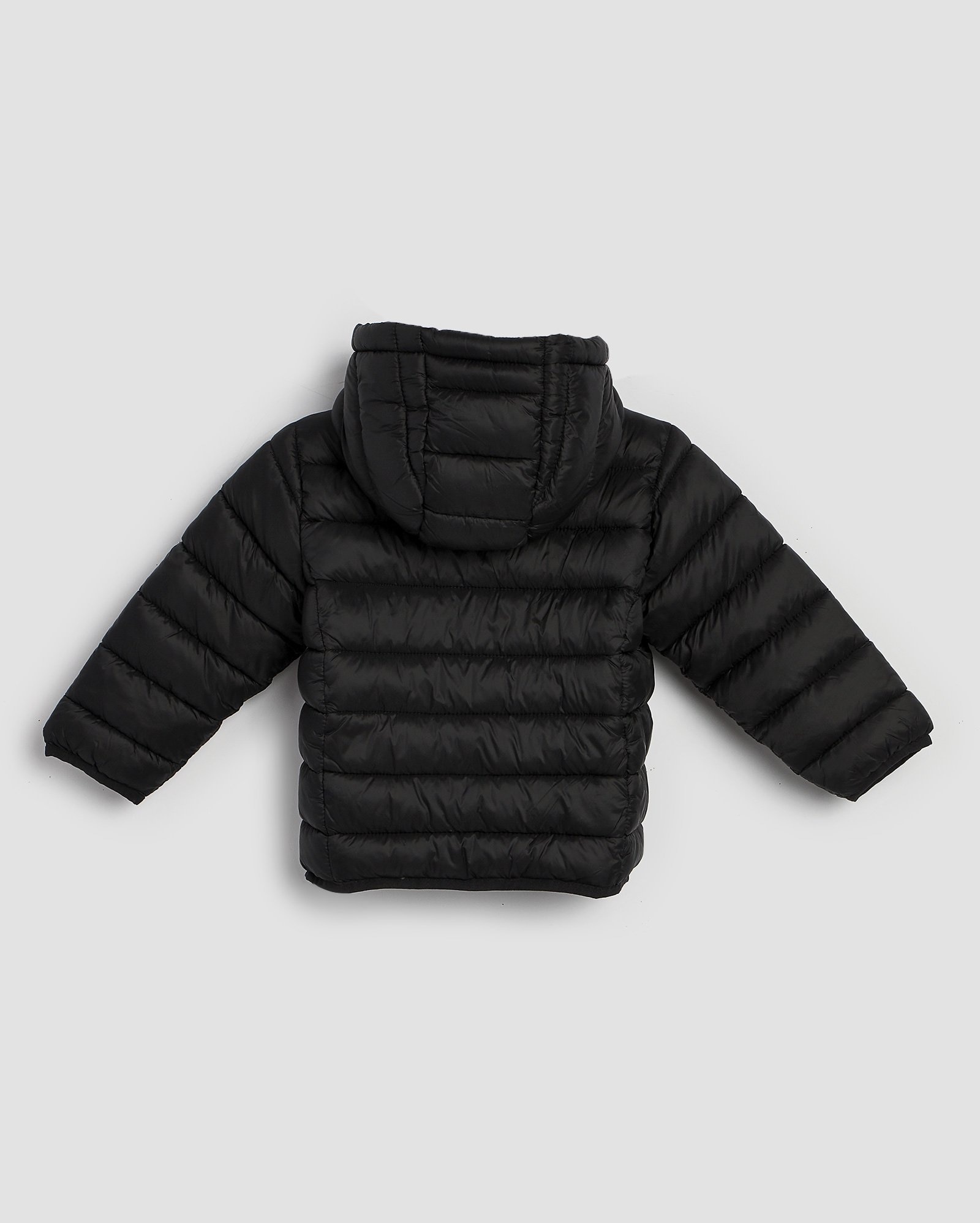 Jaqueta puffer infantil com capuz 1-4A - Preto | Pool Kids