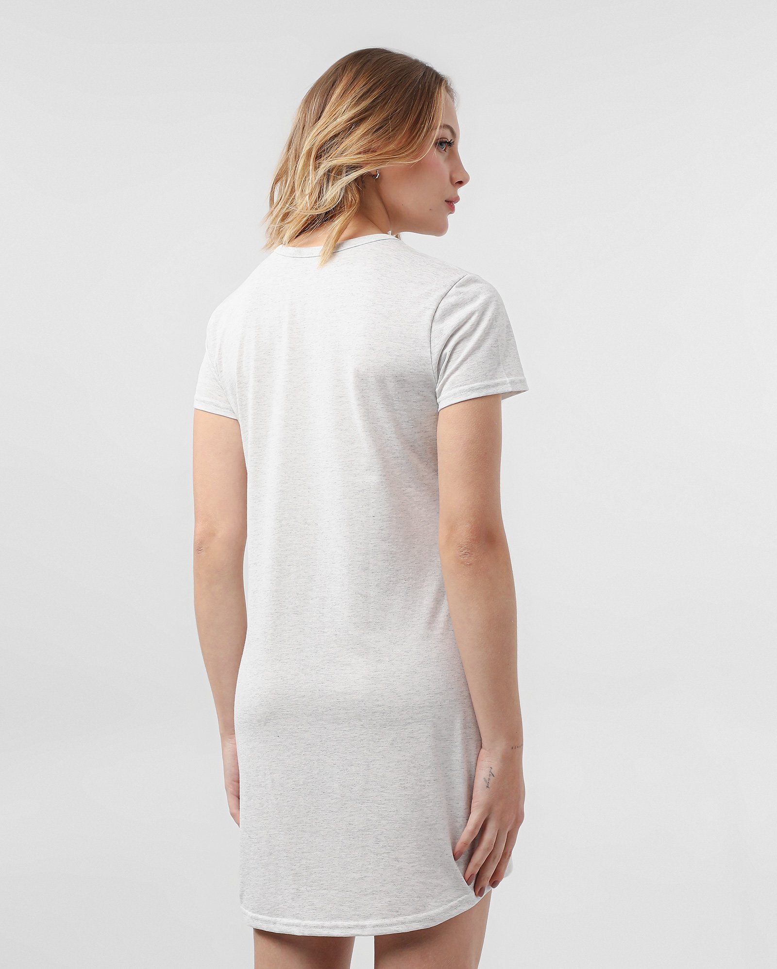 Camisola curta estampada let love in cinza | Riachuelo