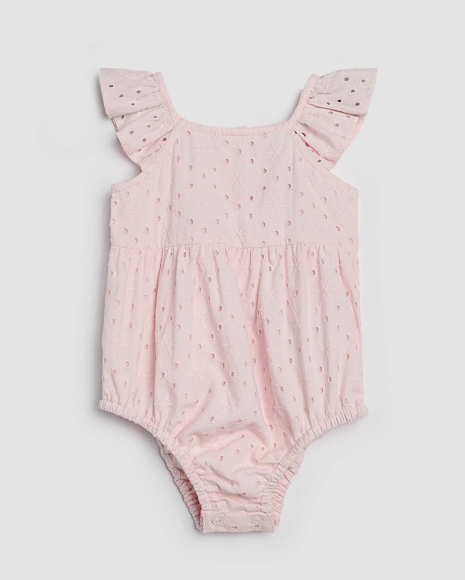 Body bebê de laise com babado rosa | Baby Way