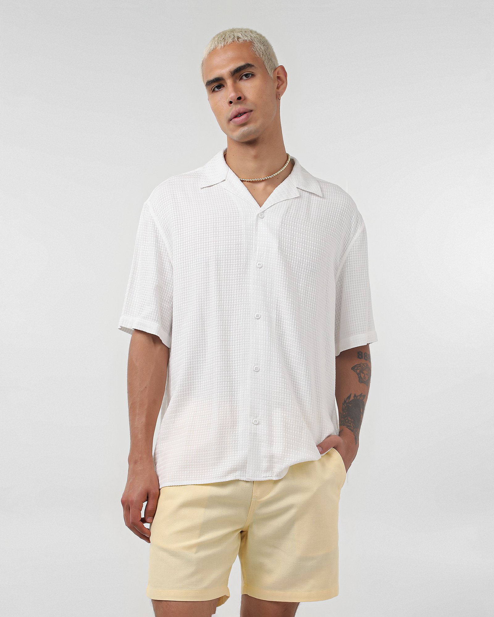 Bermuda de sarja masculina com elástico e cordão | Pool Jeans