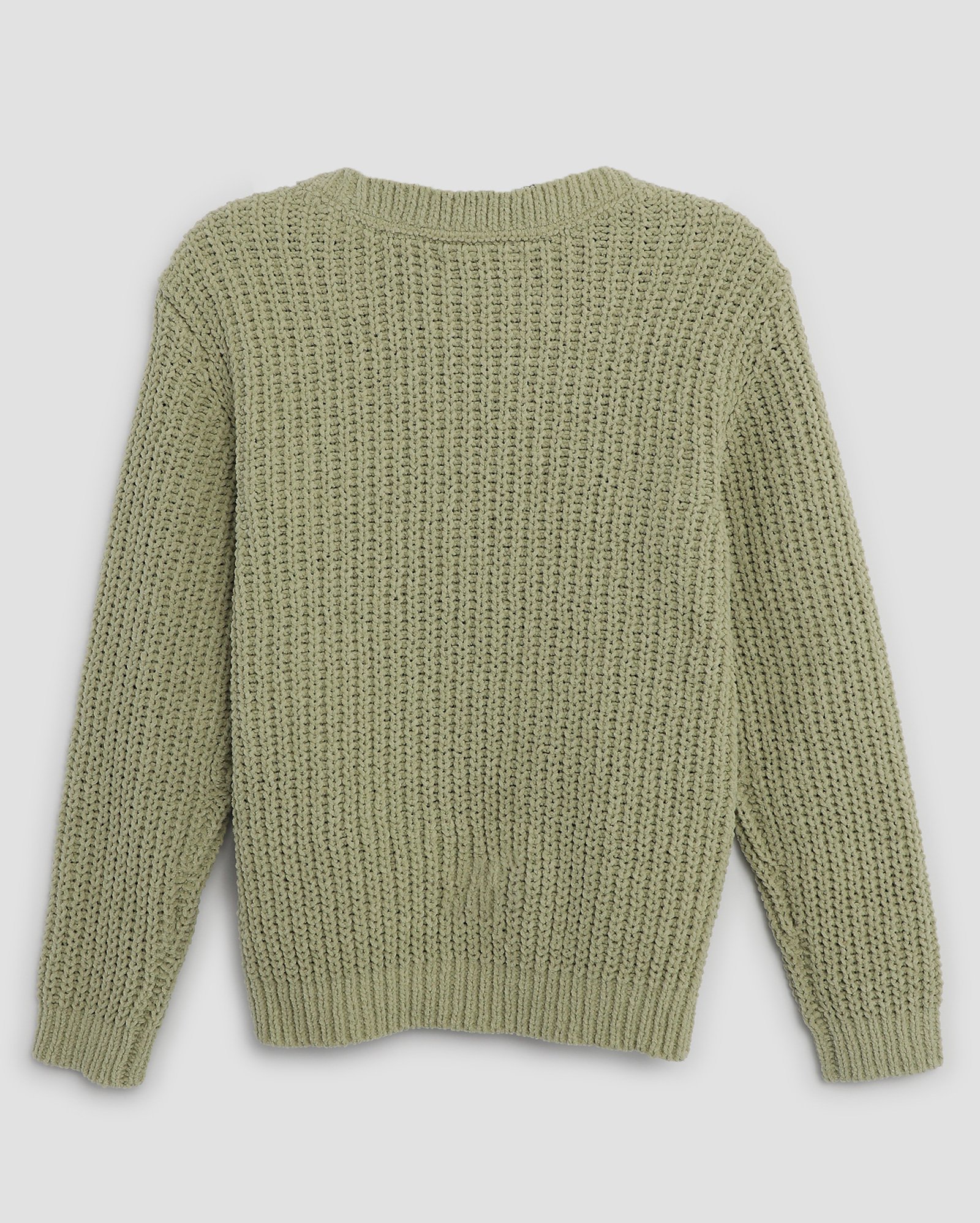 Suéter infantil tricot trançado liso 1-4A verde | Pool Kids