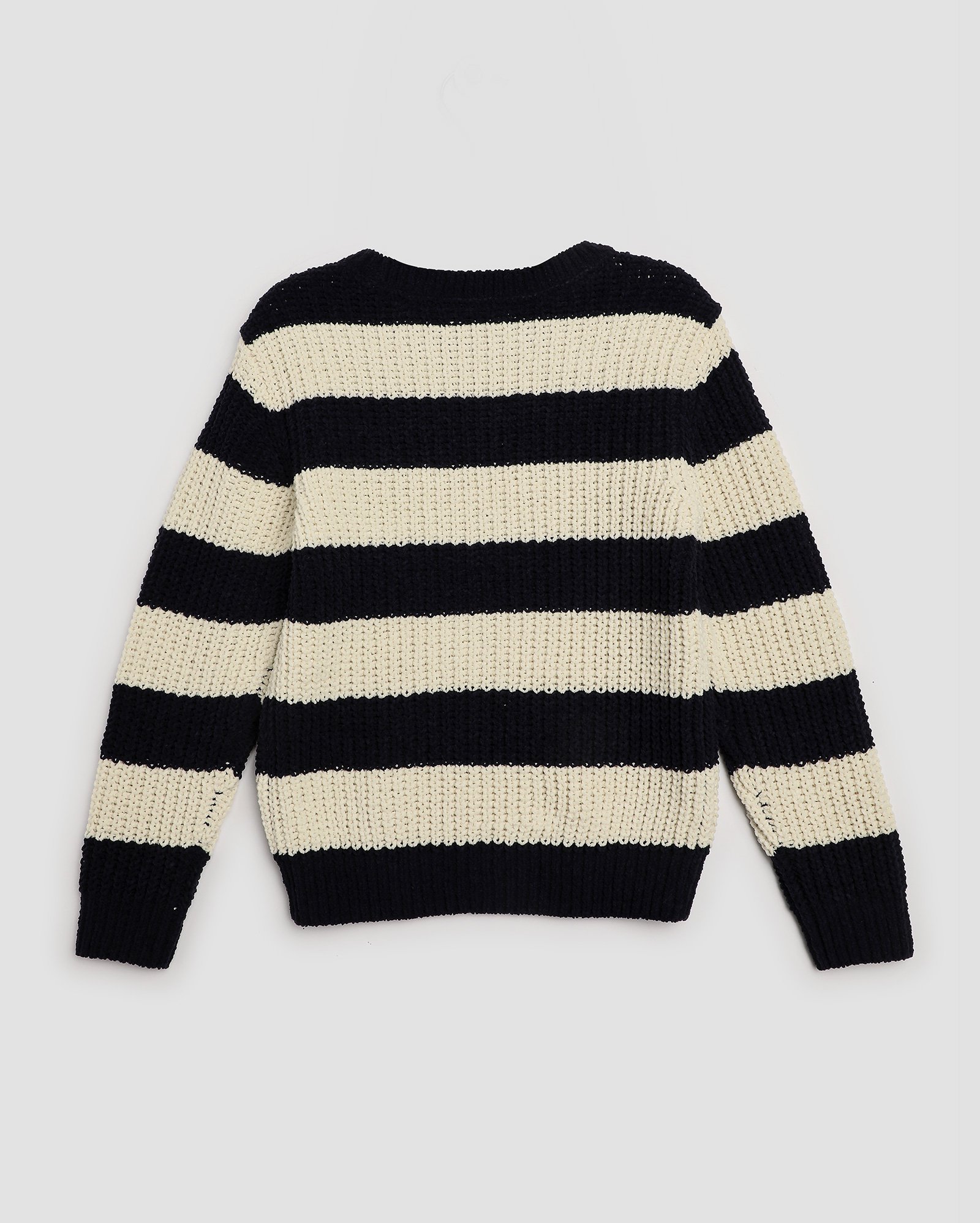 Suéter infantil tricot amplo listrado 4-10A azul | Pool Kids