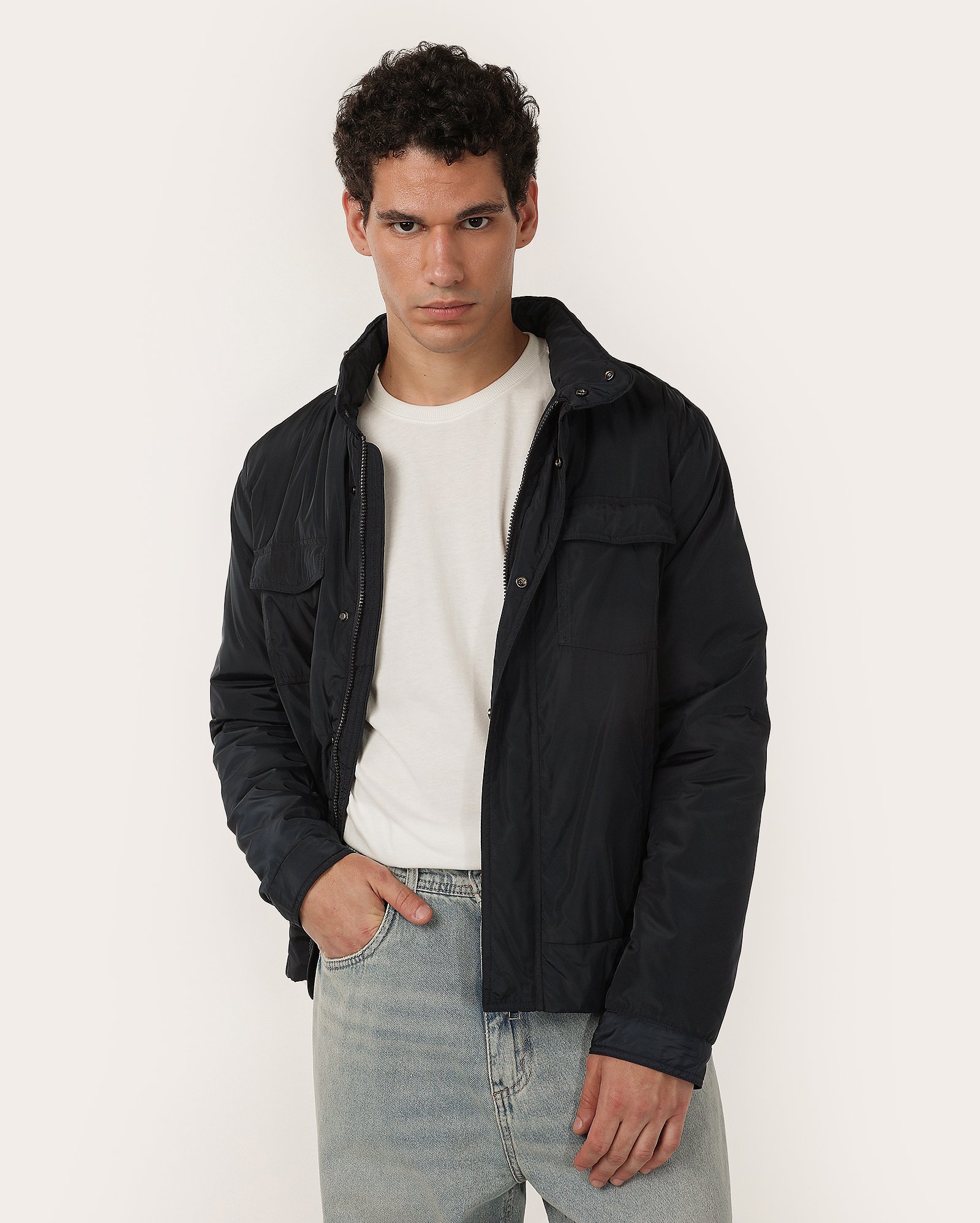 Jaqueta masculina regular com capuz e bolsos azul | Original by Riachuelo
