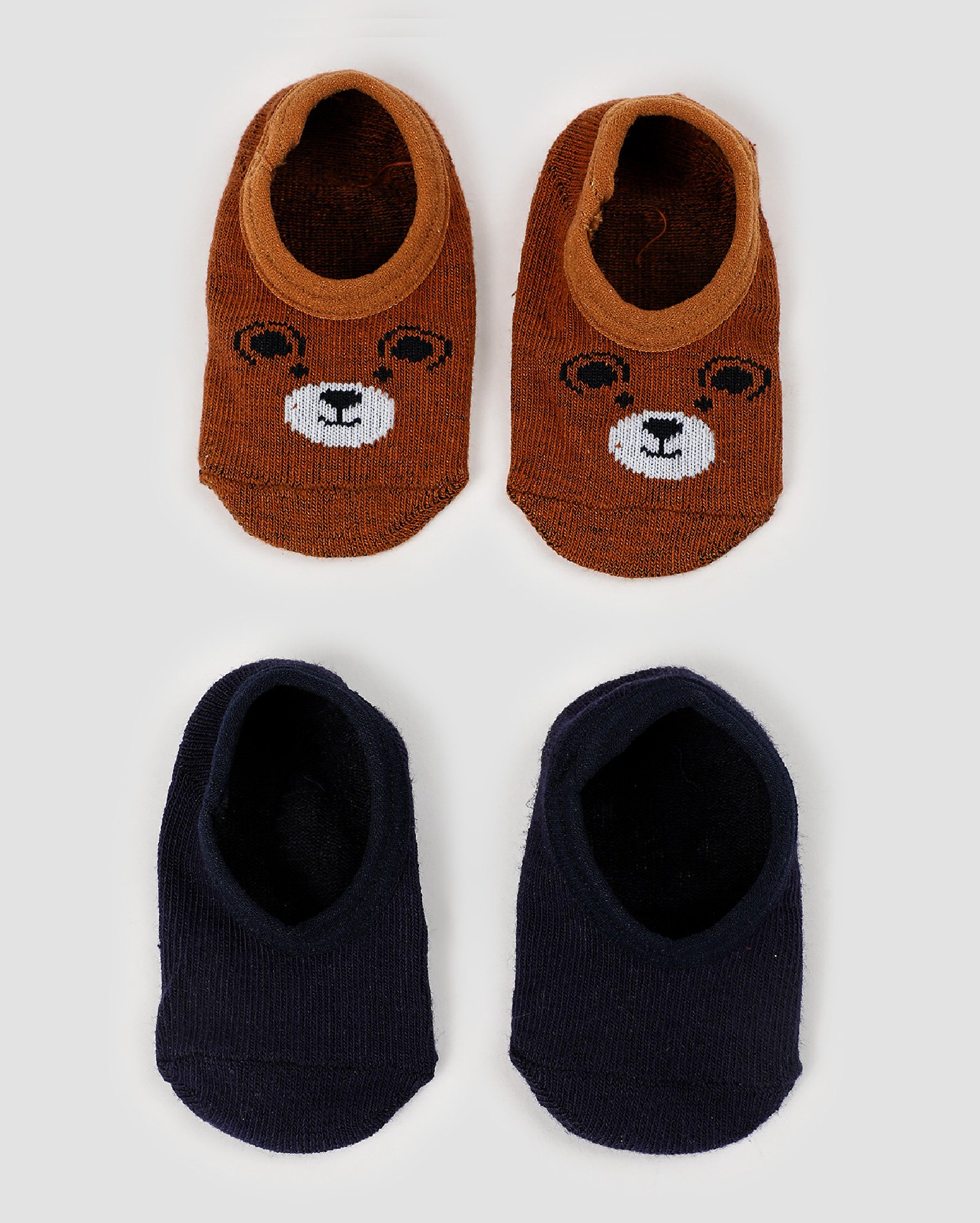Kit meia bebê 2 pares sapatilha ursinho multicor | Accessori by Riachuelo