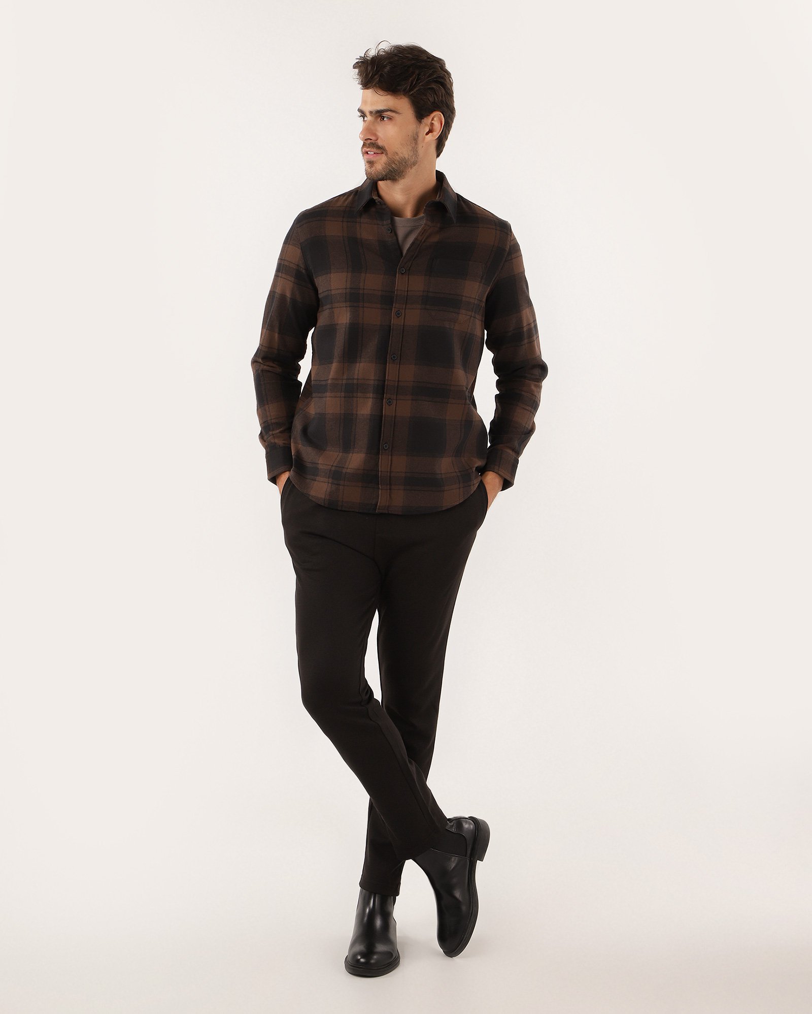 Calça masculina slim malha piquet - Preto | Original by Riachuelo