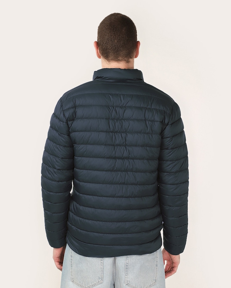 Riachuelo Jaqueta masculina puffer gola alta sacola Azul