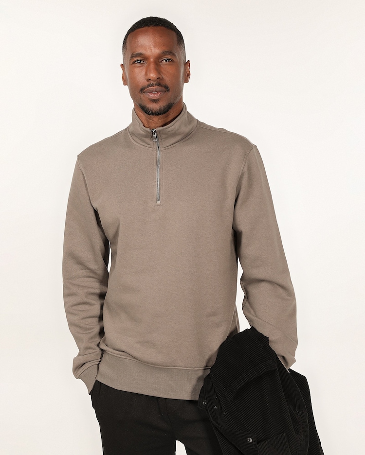 Riachuelo Blusa de moletom masculina com felpa gola alta com